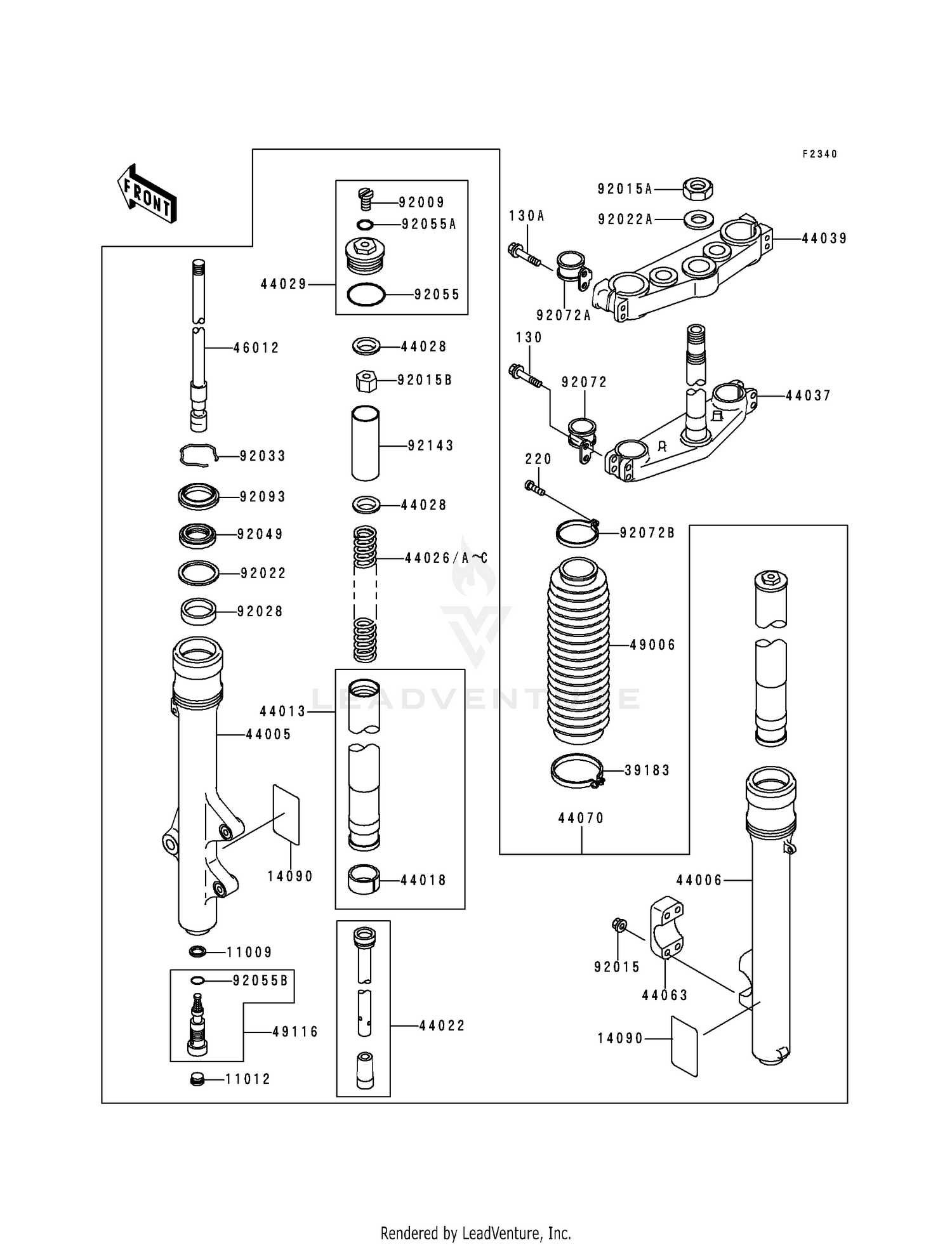 FRONT FORK (KDX200-H1-H3)