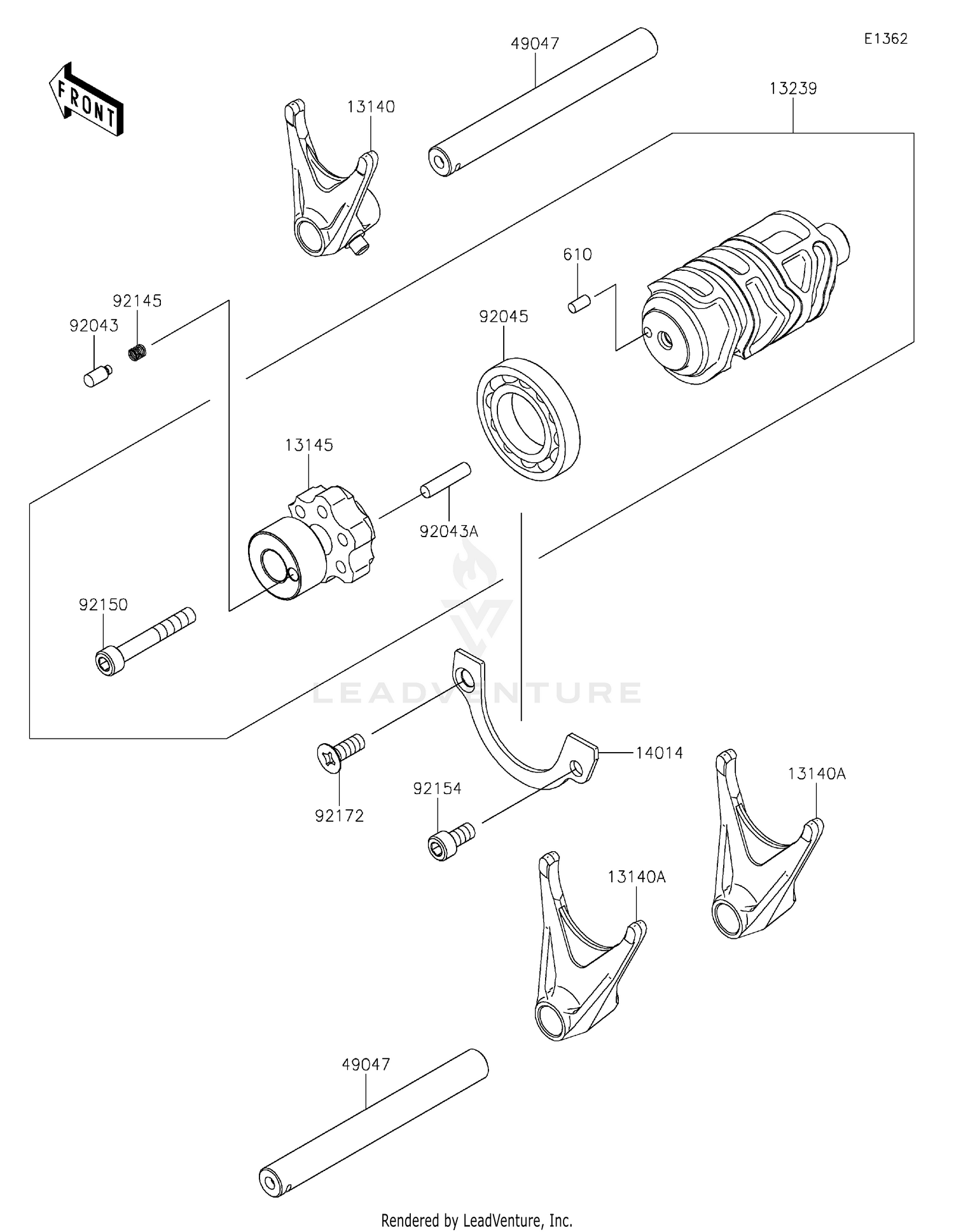Gear Change Drum/Shift Fork(s)