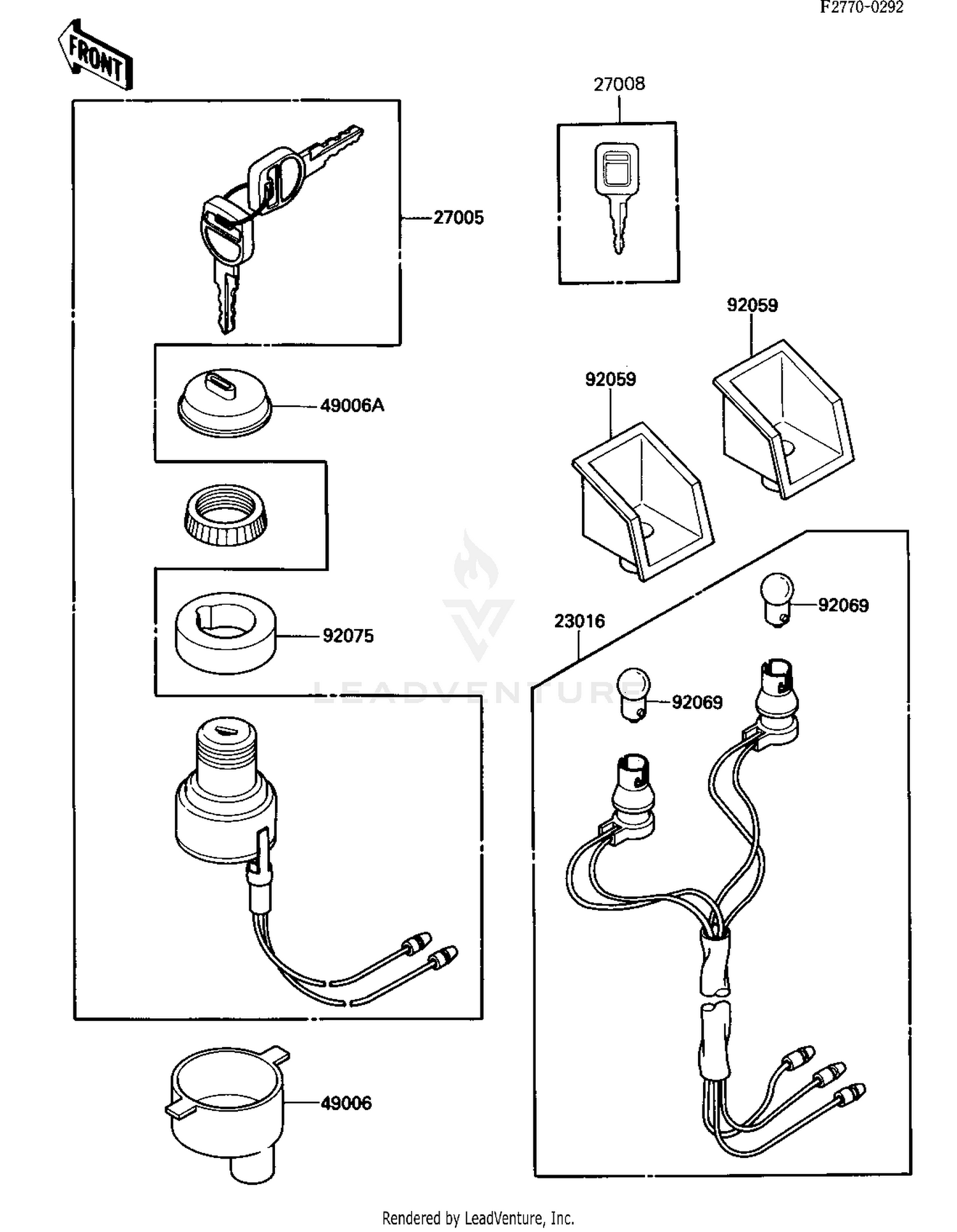 1986 Kawasaki BAYOU 300 2X4 OEM ATV Parts - Kawasaki Factory Parts