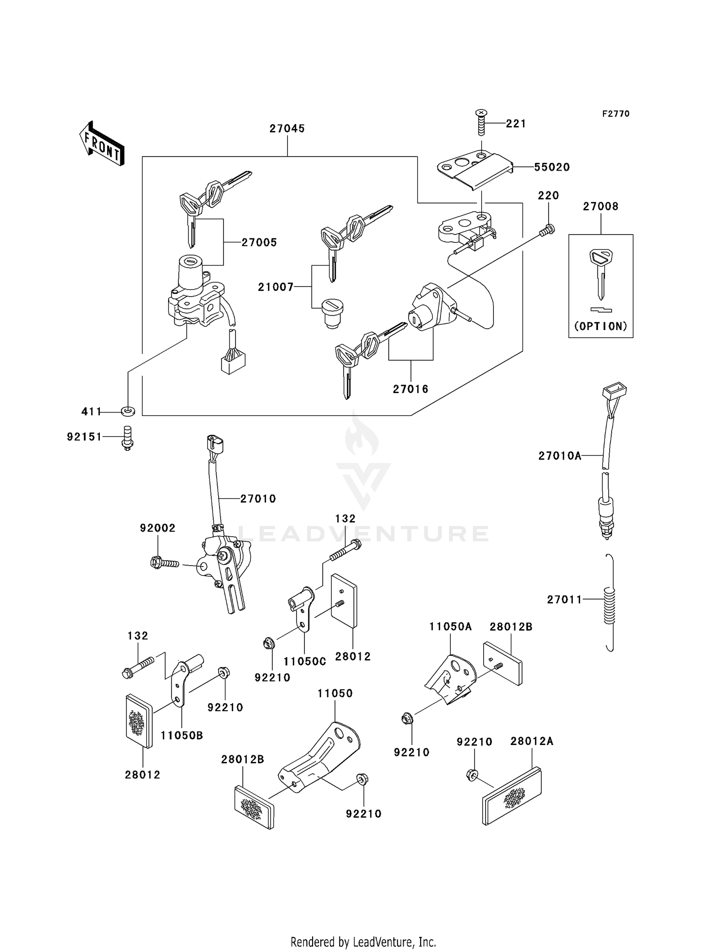 IGNITION SWITCH/LOCKS/REFLECTORS