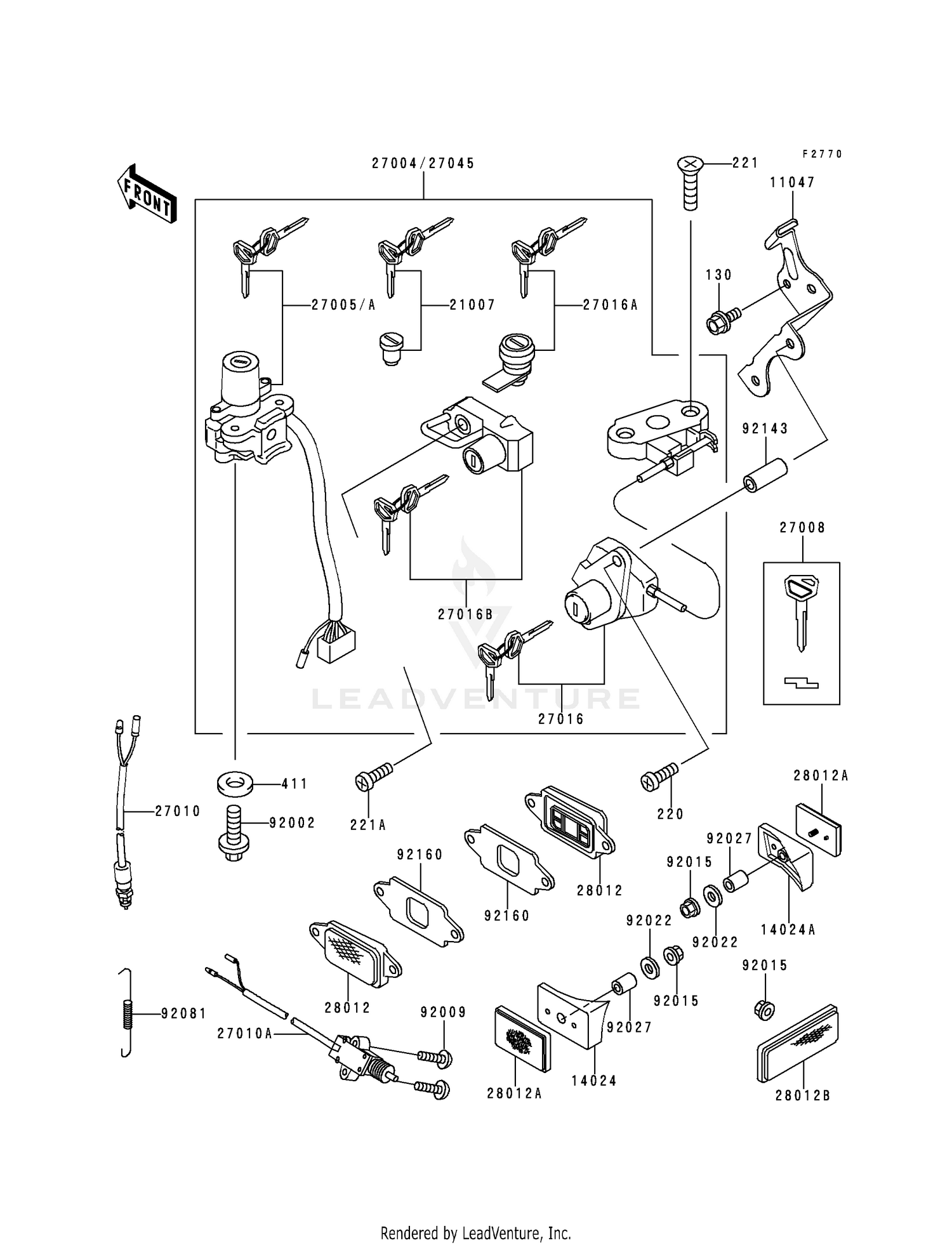 IGNITION SWITCH/LOCKS/REFLECTORS