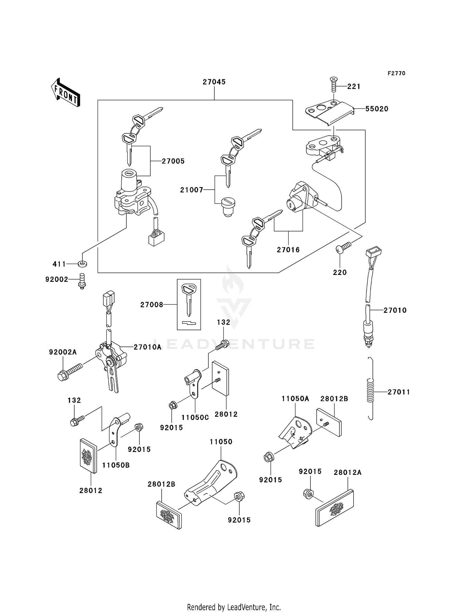 IGNITION SWITCH/LOCKS/REFLECTORS