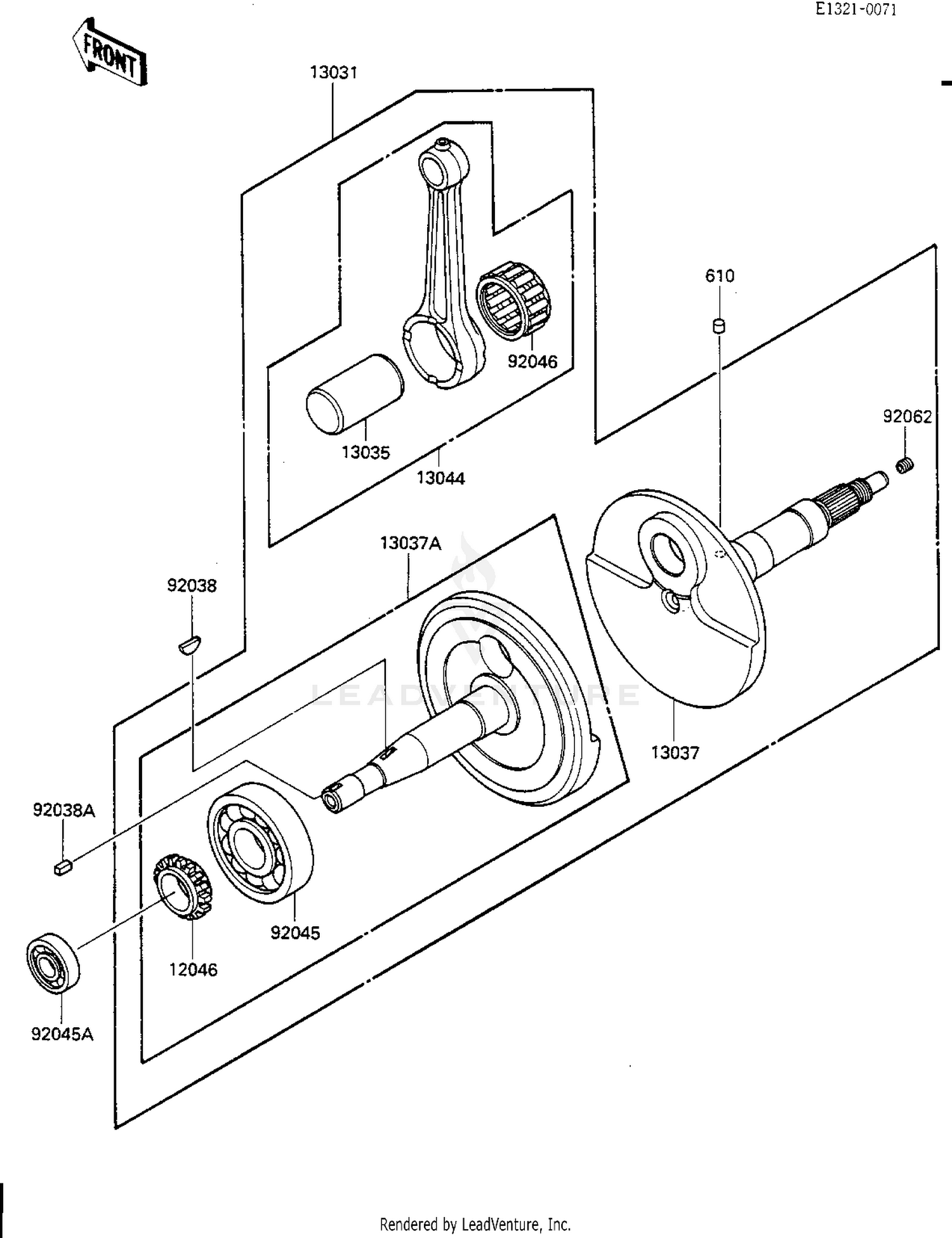 CRANKSHAFT (E/NO. 006767-)