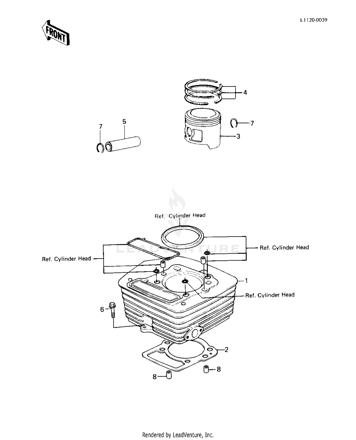 CYLINDER/PISTON ('83 C1)