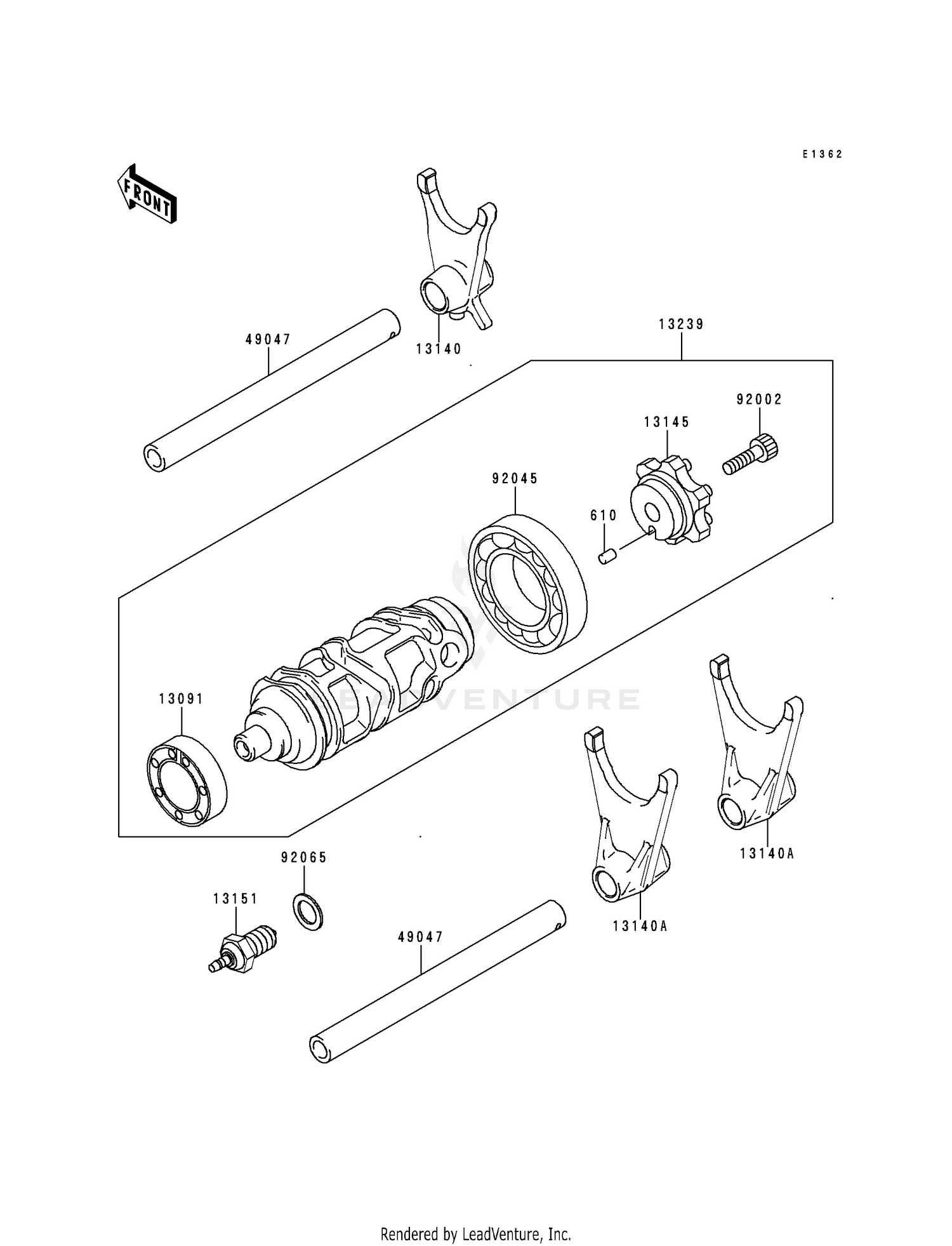 GEAR CHANGE DRUM/SHIFT FORK(S)