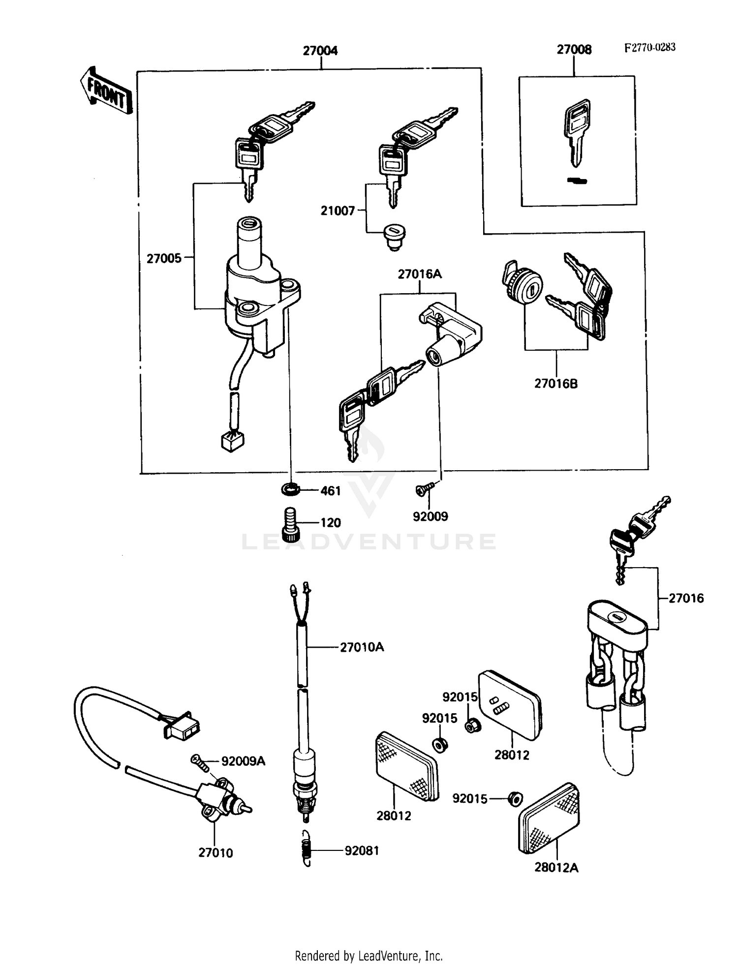 IGNITION SWITCH/LOCKS/REFLECTORS