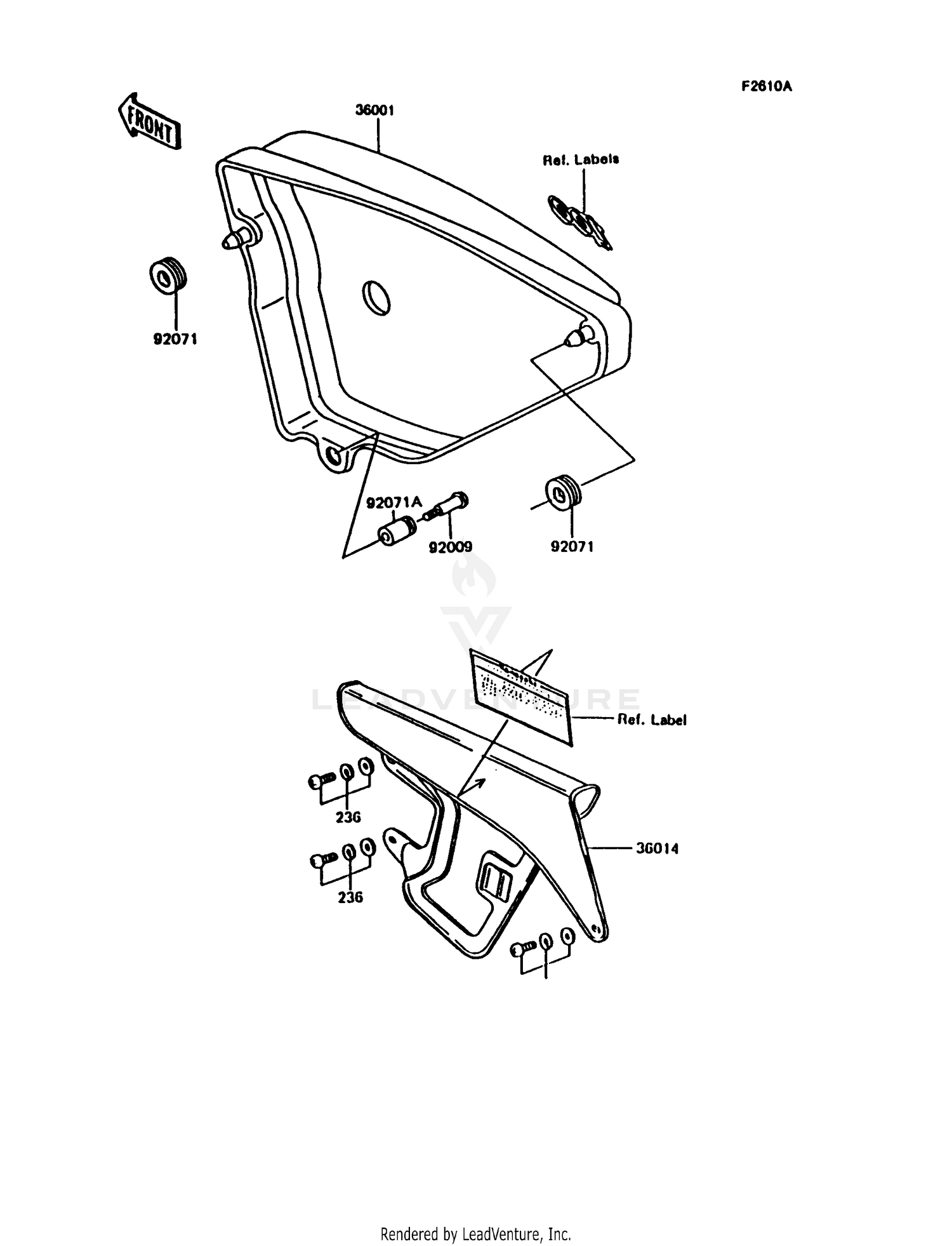 SIDE COVERS/CHAIN COVER (KE100-B15)