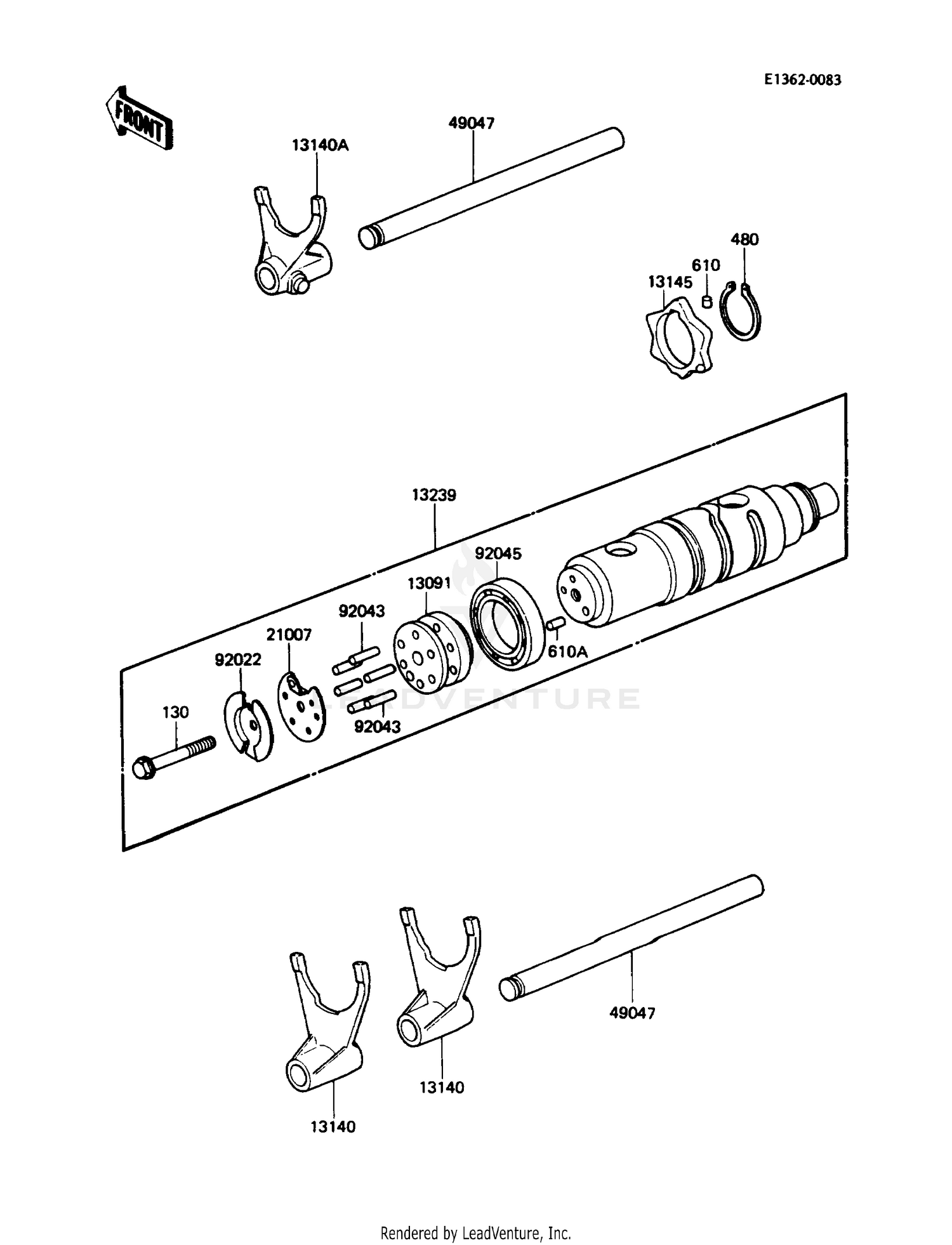 GEAR CHANGE DRUM/SHIFT FORK(S)
