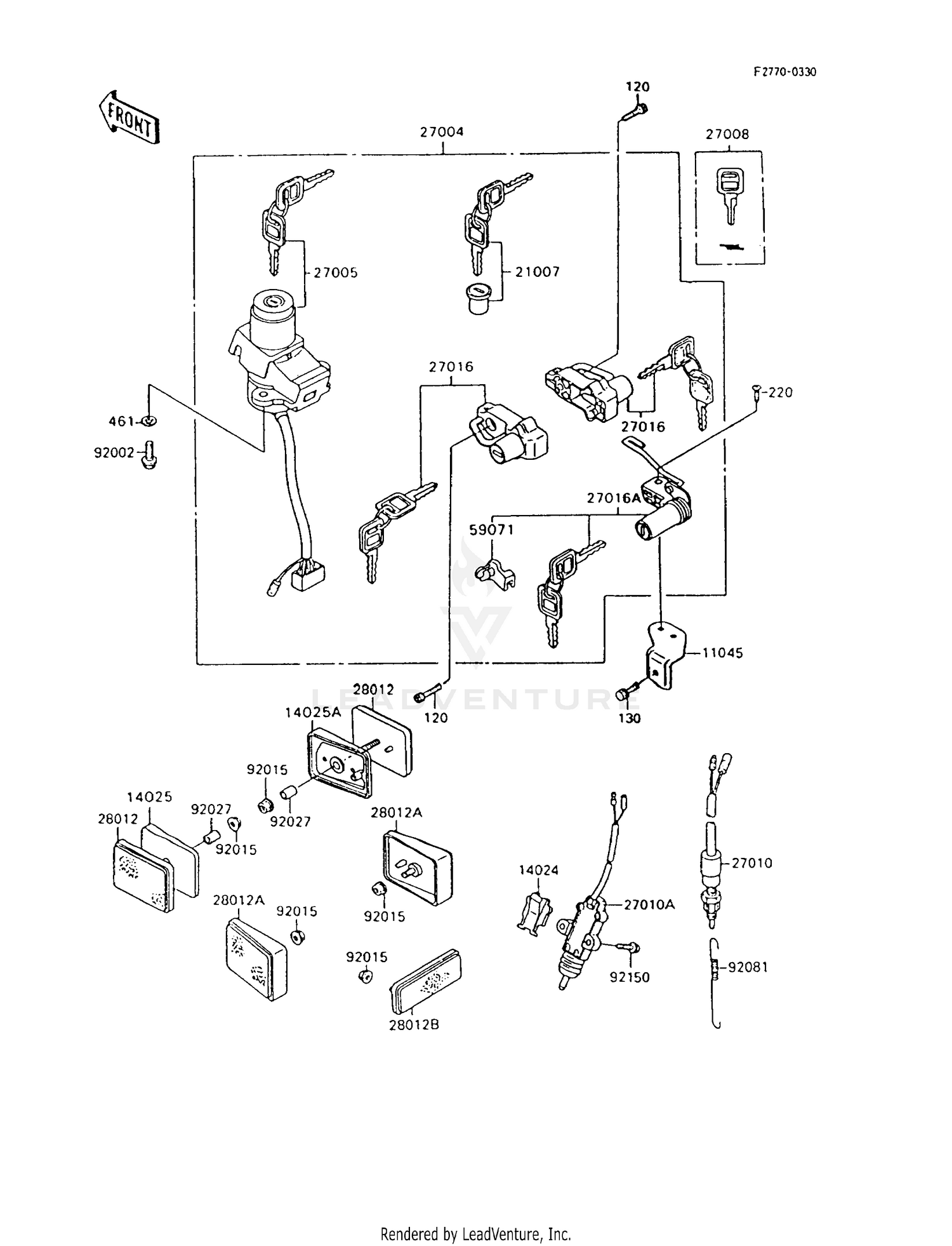 IGNITION SWITCH/LOCKS/REFLECTORS