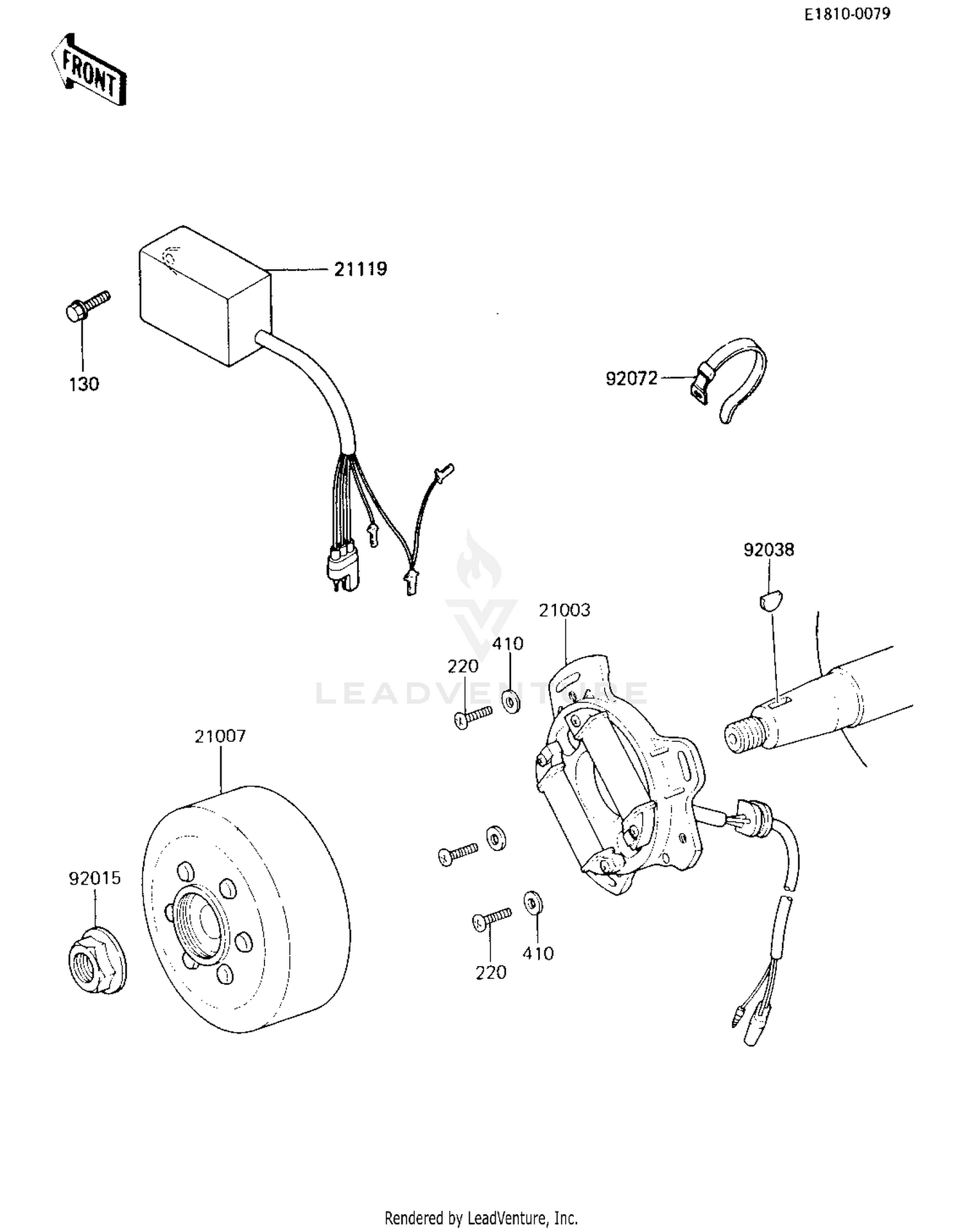 IGNITION/GENERATOR ('84 KX80-E2)