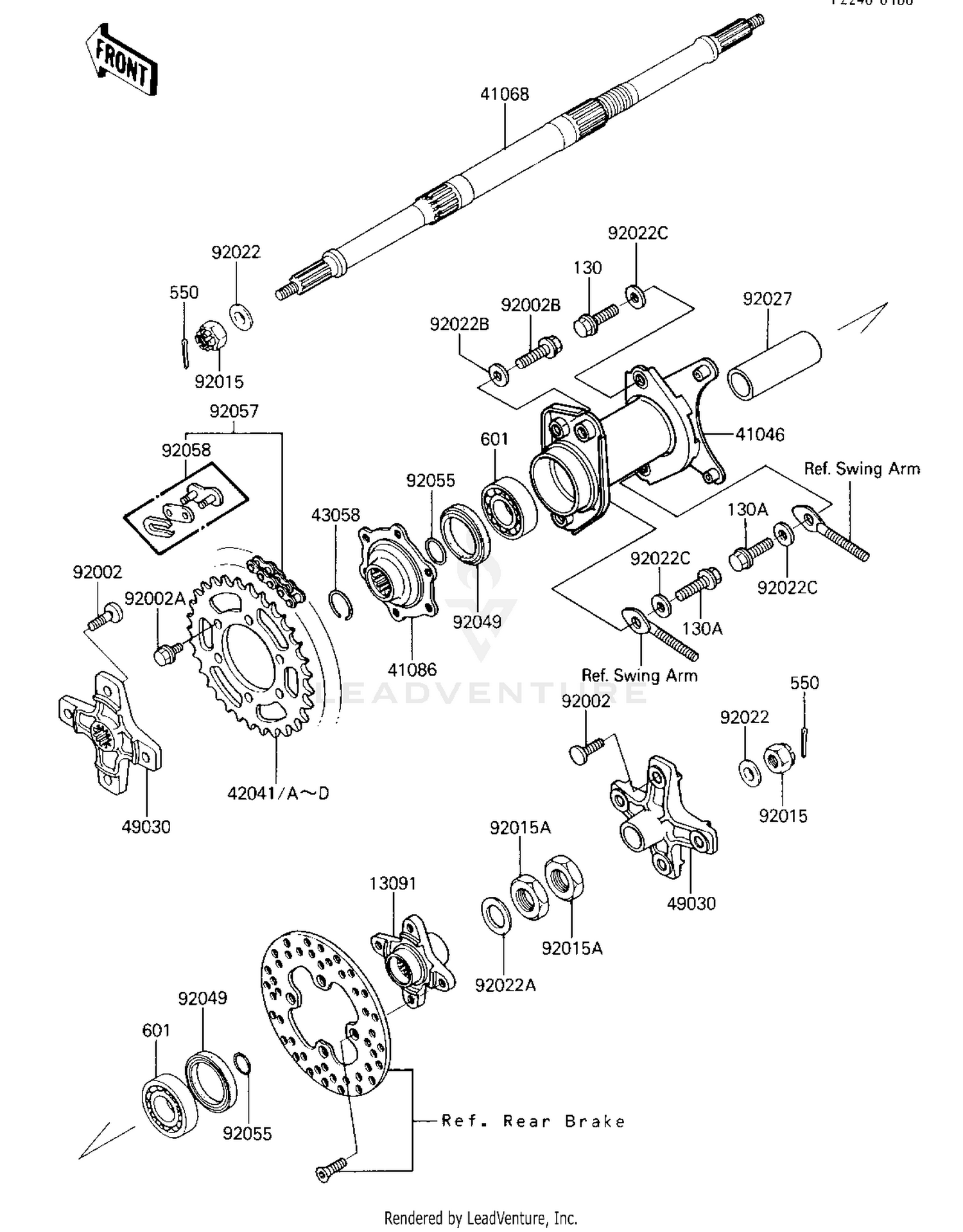 REAR HUB/AXLE/CHAIN
