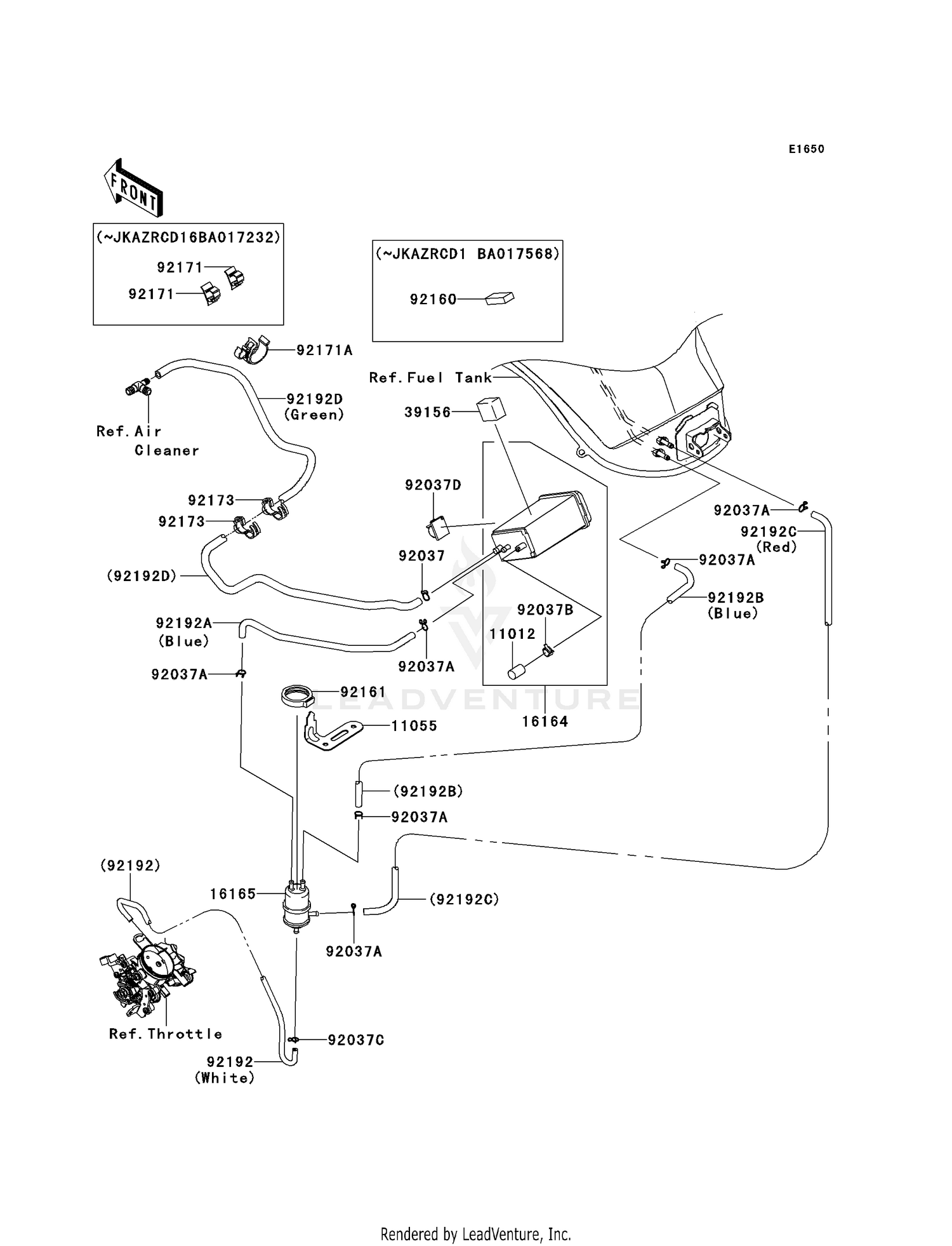 FUEL EVAPORATIVE SYSTEM (CA)
