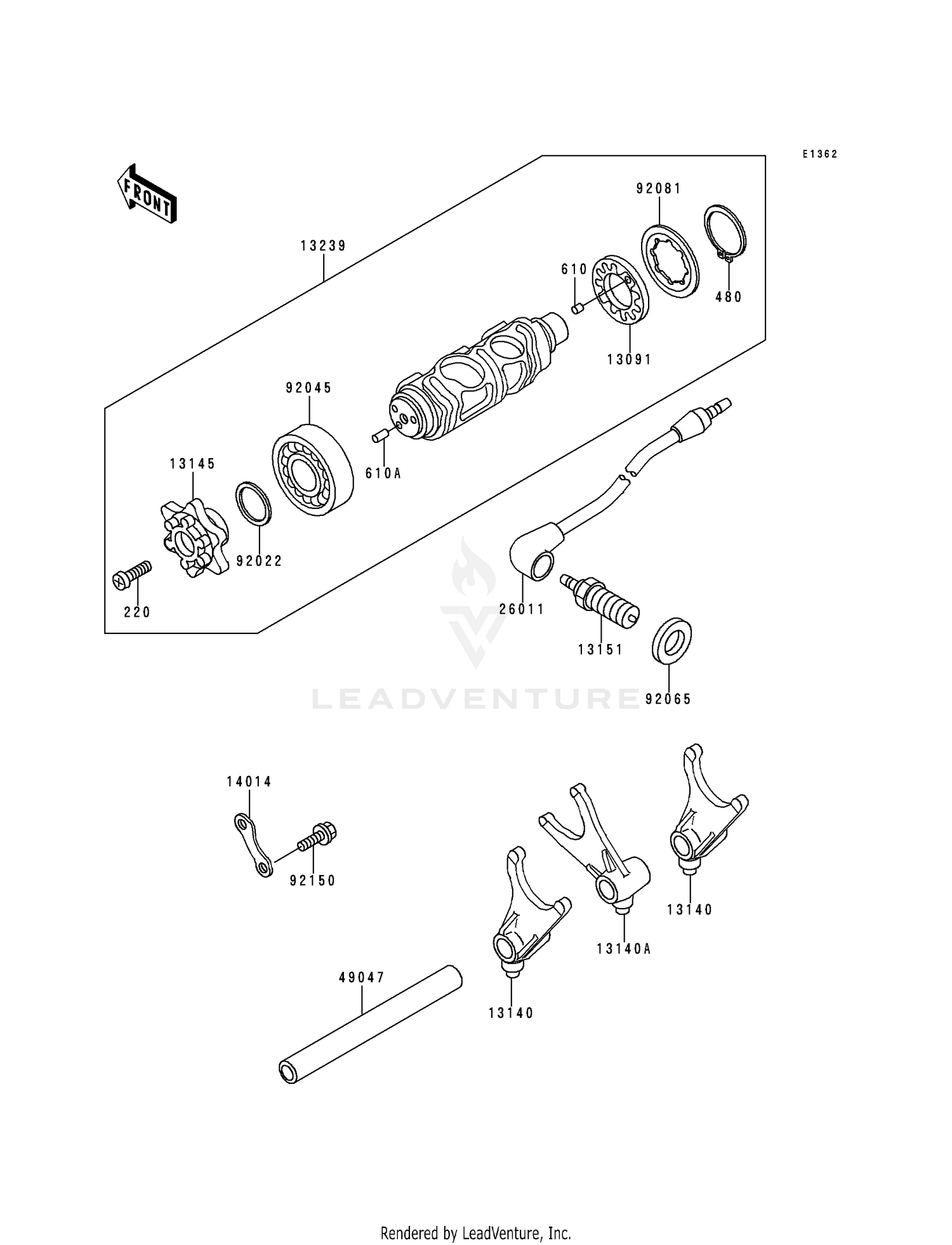 GEAR CHANGE DRUM/SHIFT FORK(S)