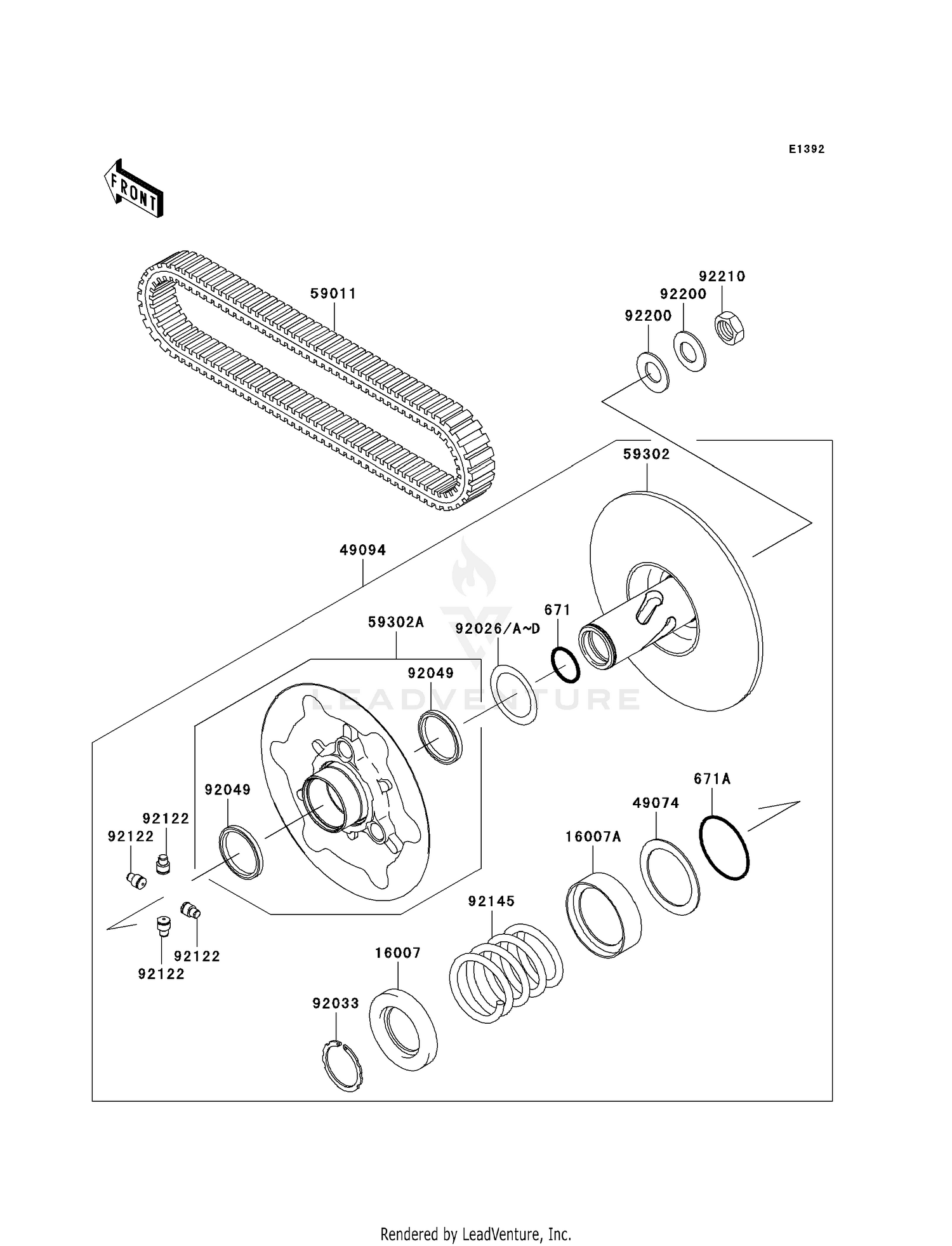 DRIVEN CONVERTER/DRIVE BELT