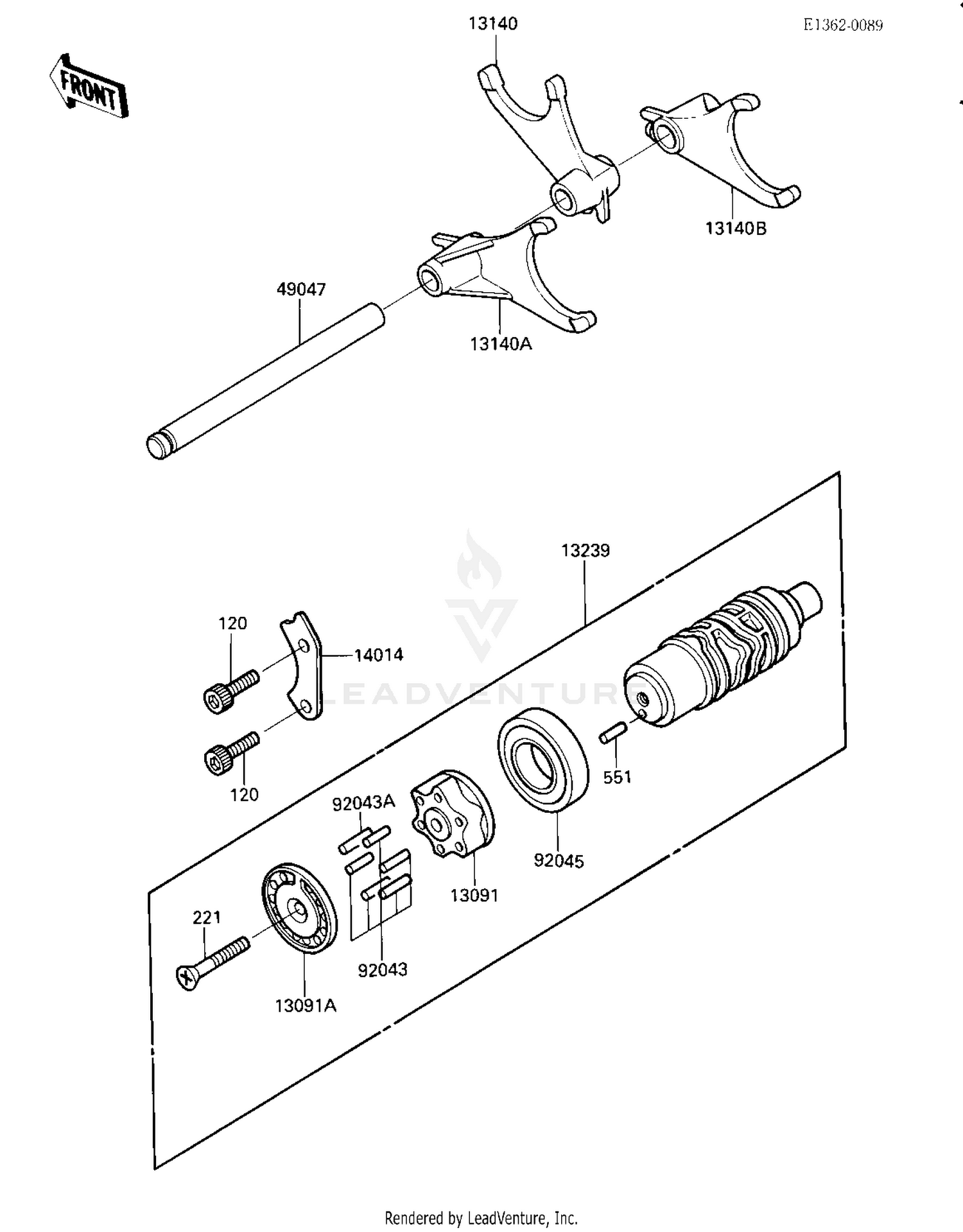 GEAR CHANGE DRUM & FORKS