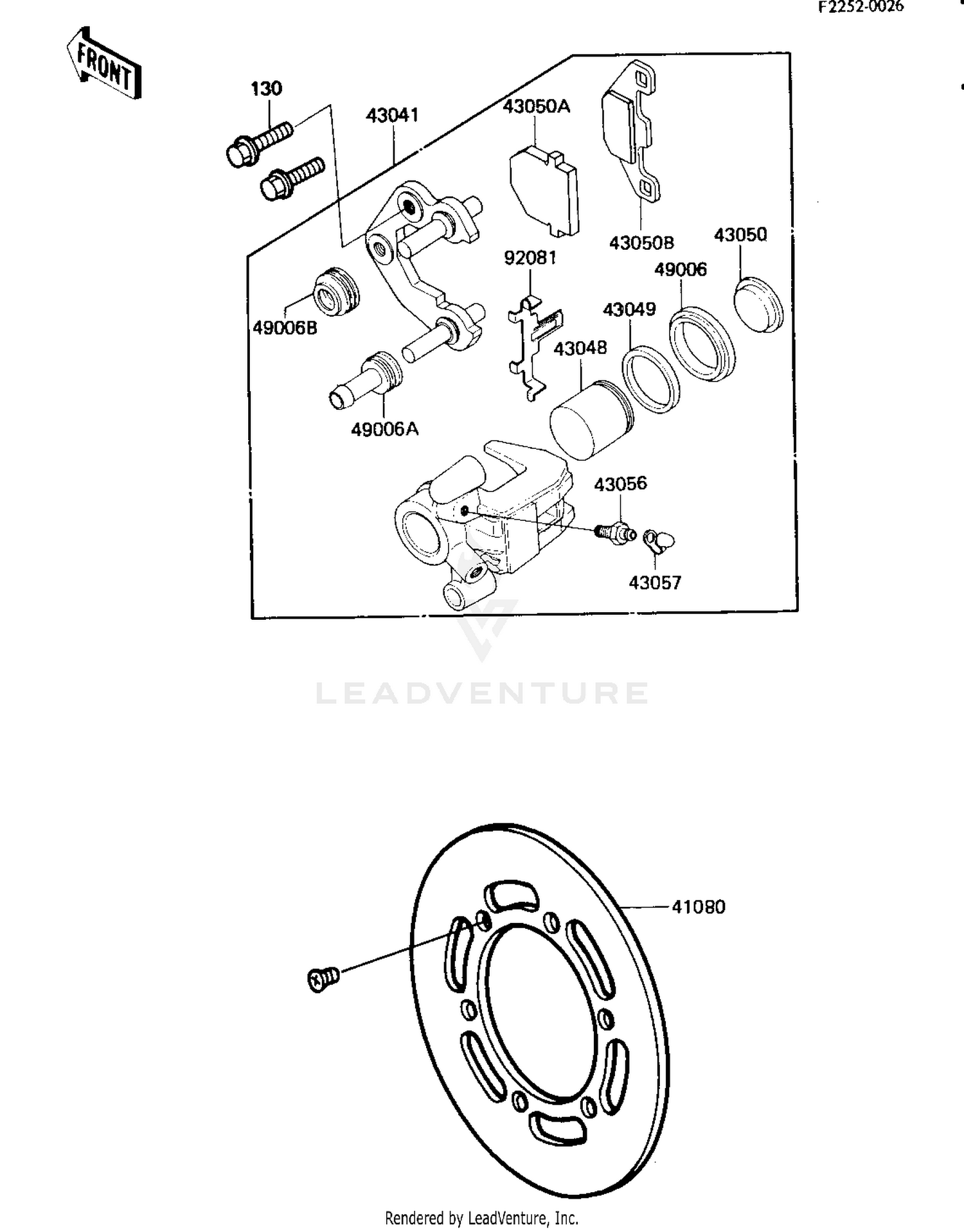 FRONT BRAKE ('84 KX80-E2)