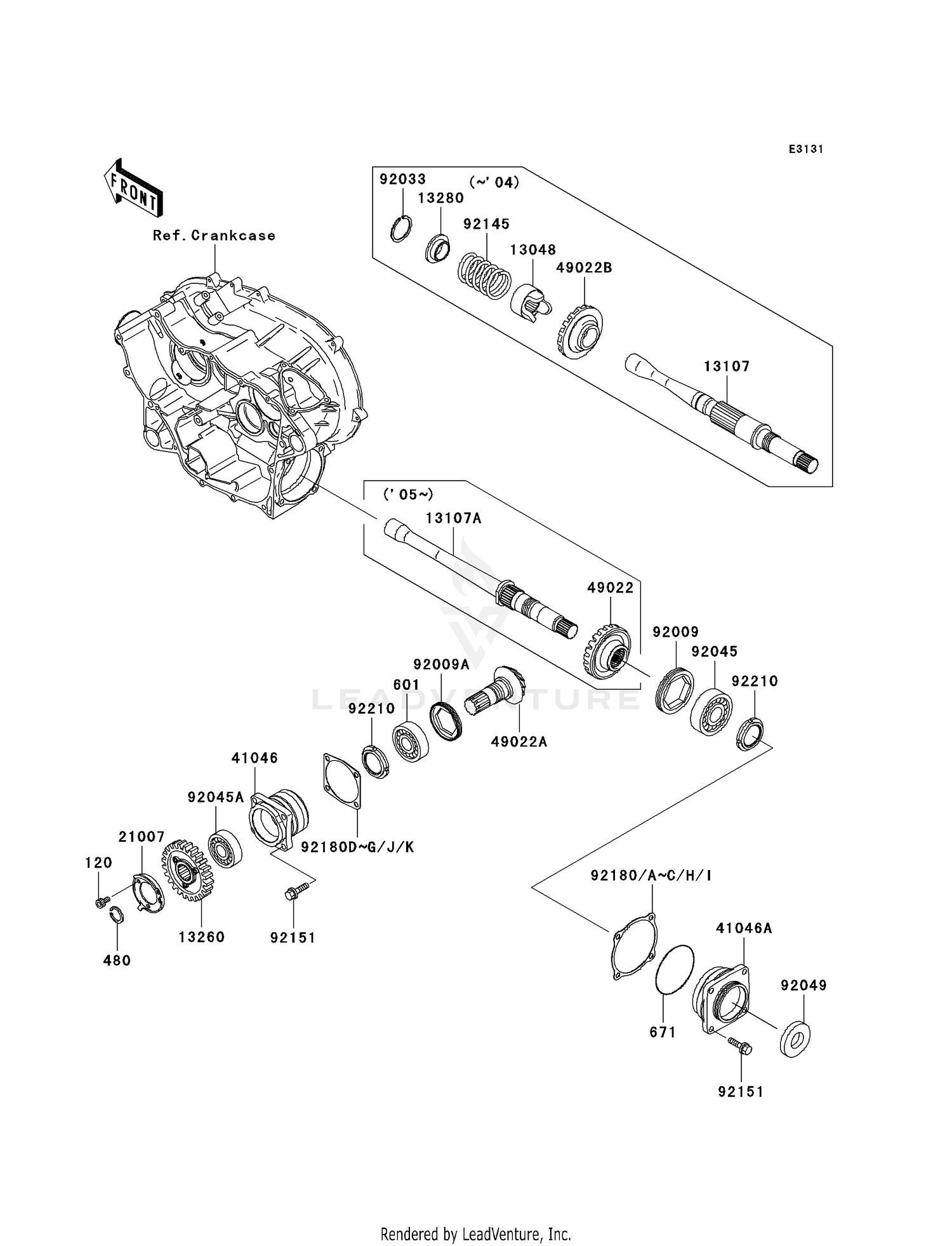 FRONT BEVEL GEAR