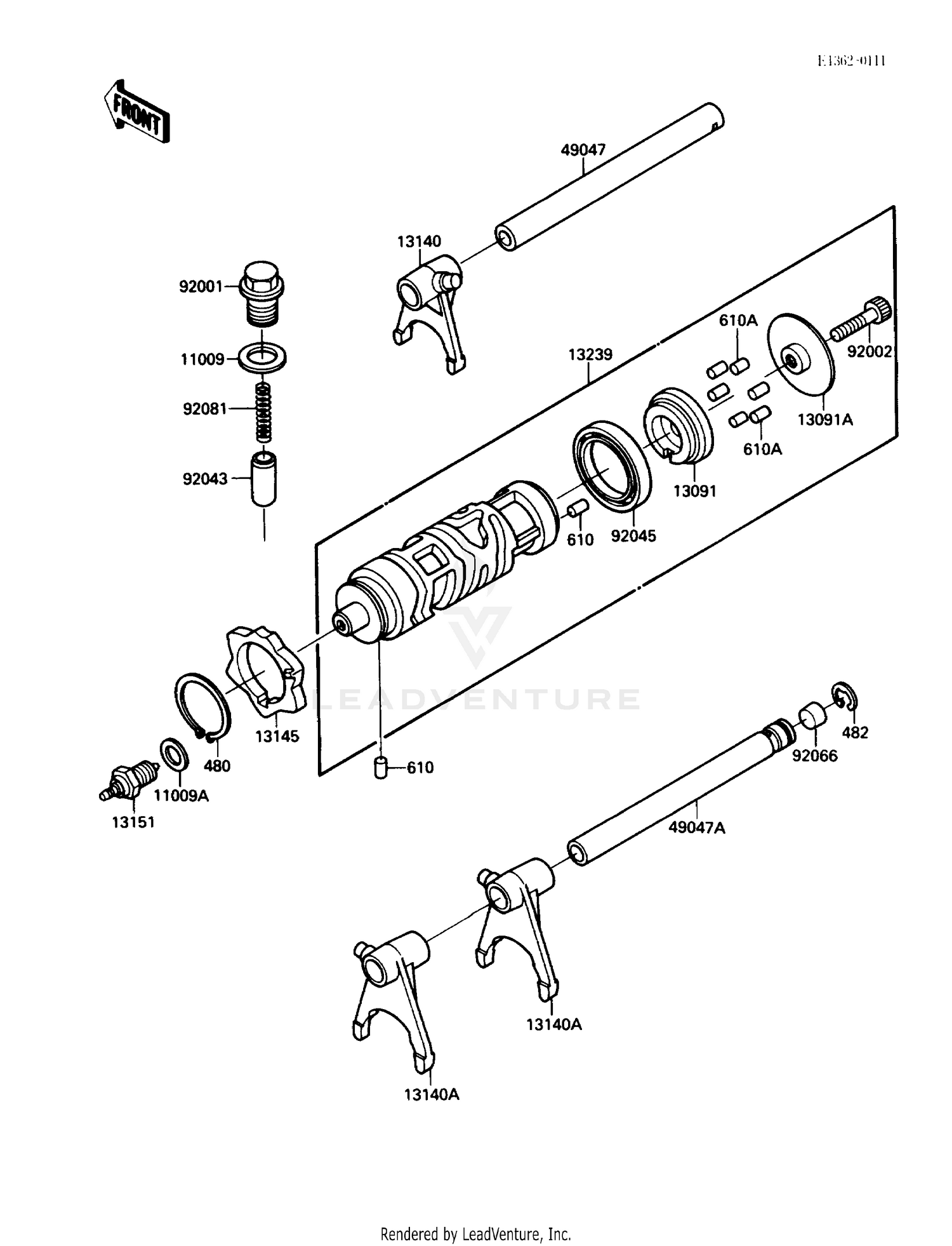 GEAR CHANGE DRUM/SHIFT FORK(S)