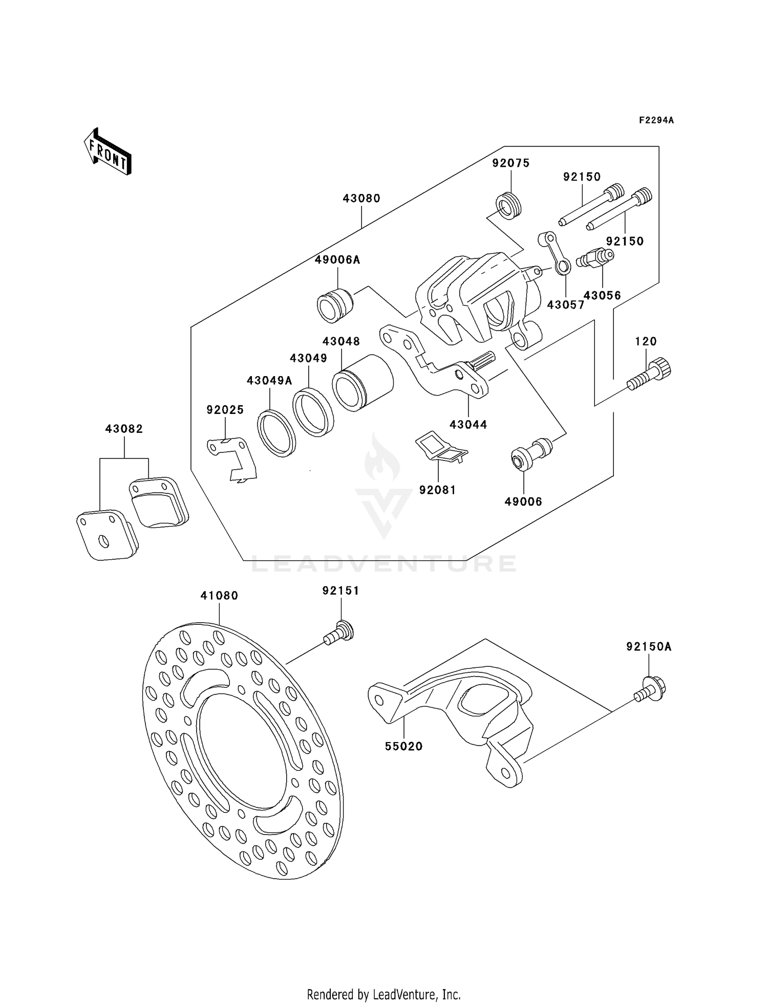 REAR BRAKE (KX65-A5)