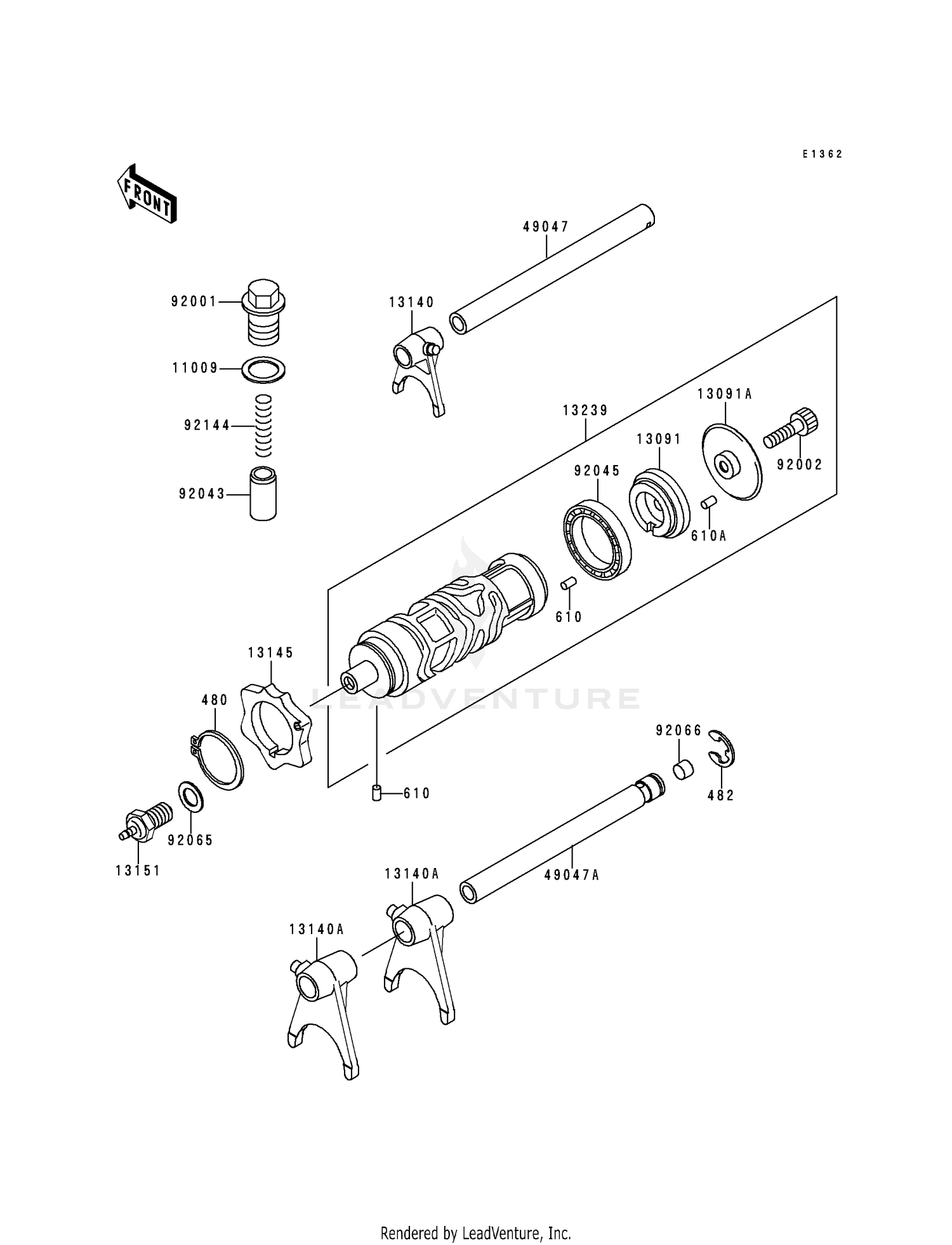 GEAR CHANGE DRUM/SHIFT FORK(S)