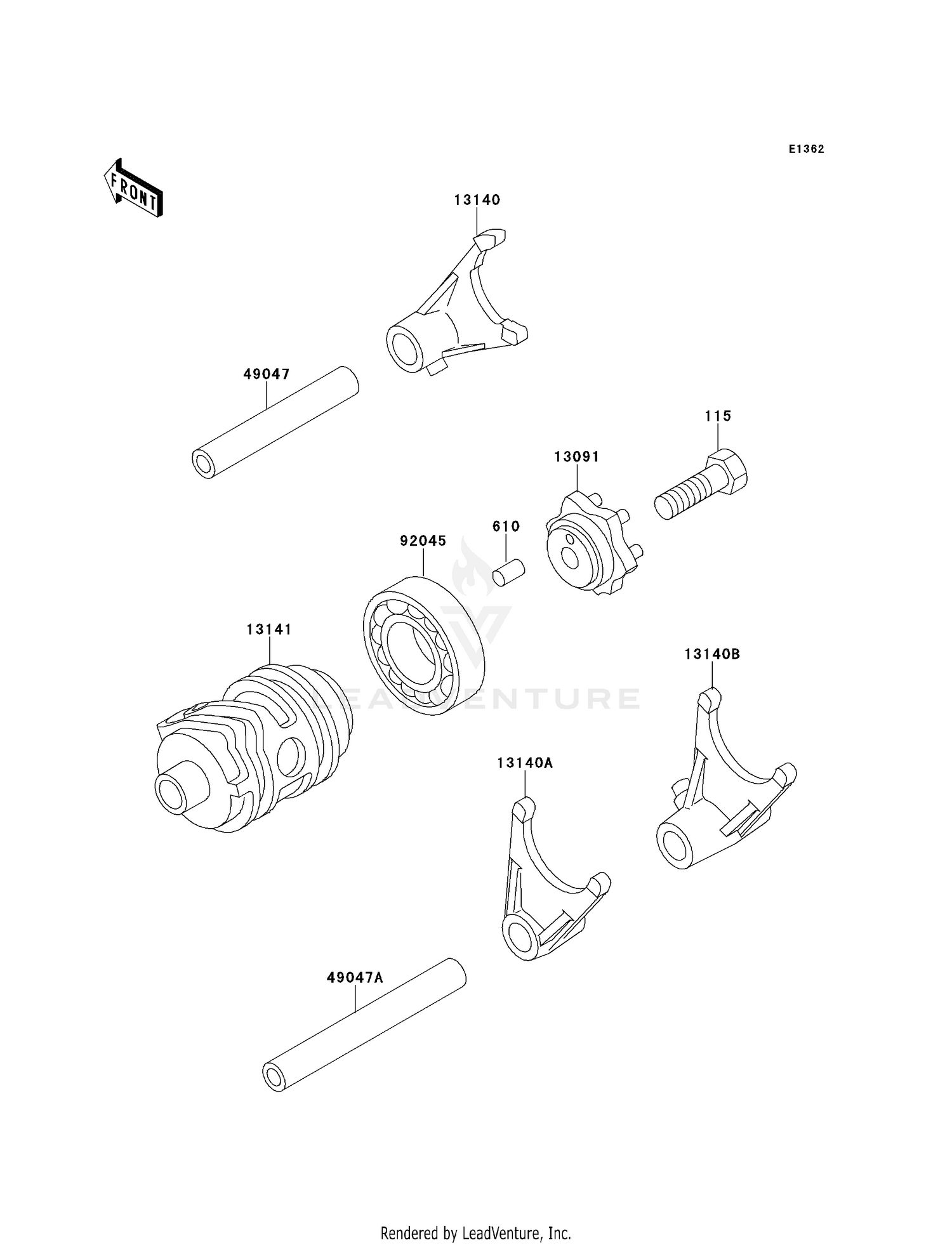 GEAR CHANGE DRUM/SHIFT FORK(S)