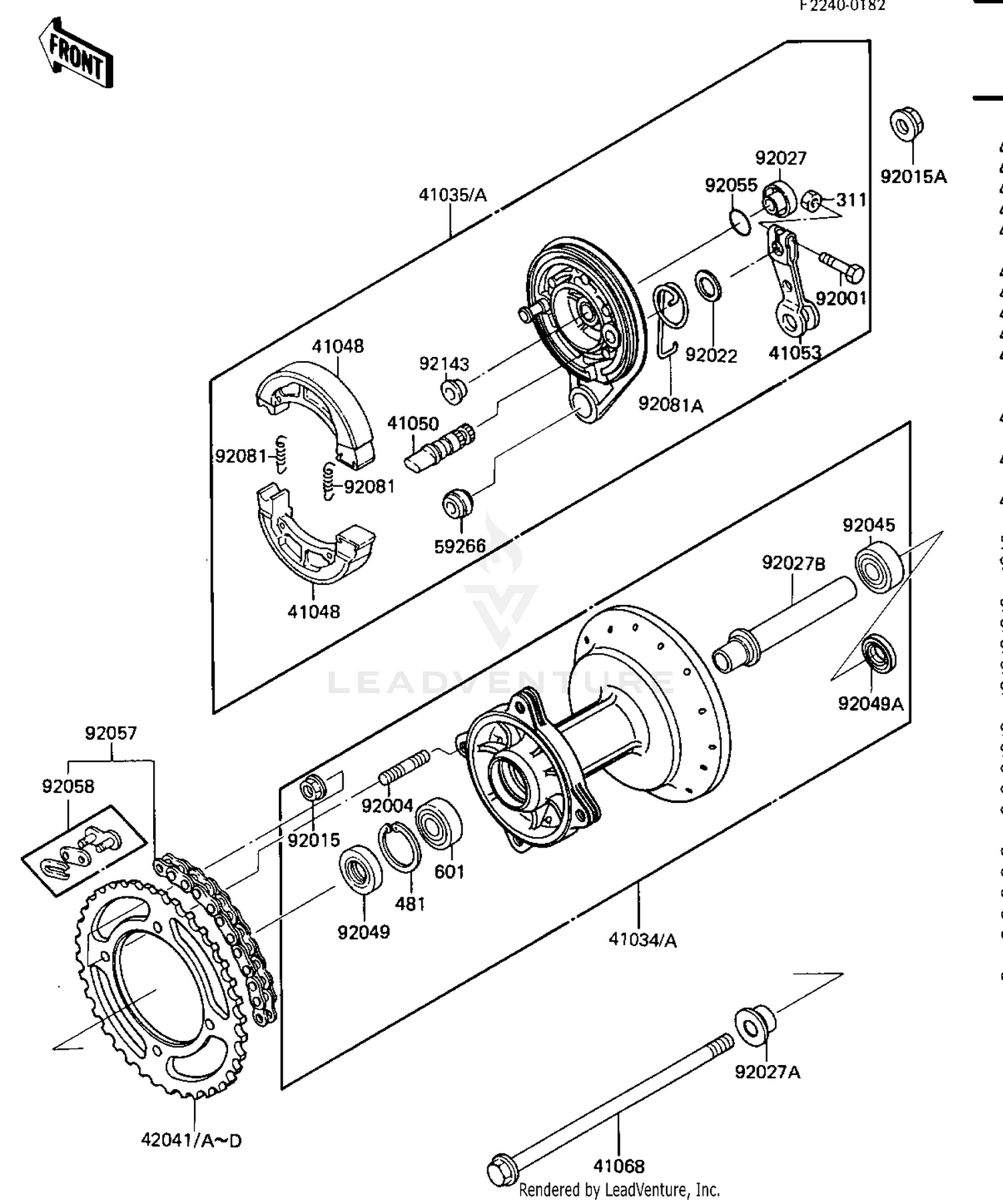 REAR HUB/BRAKE/CHAIN