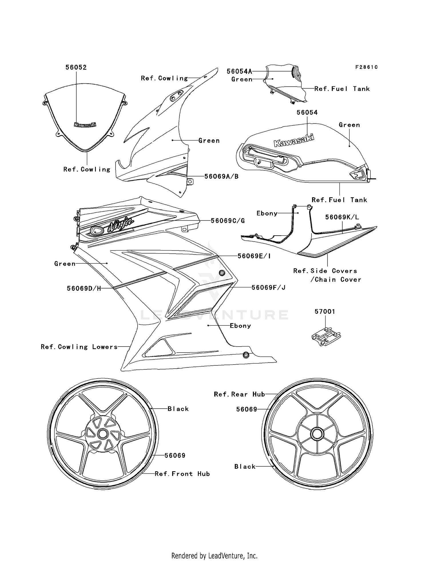 DECALS (GREEN)(JBFA)(CA,US)
