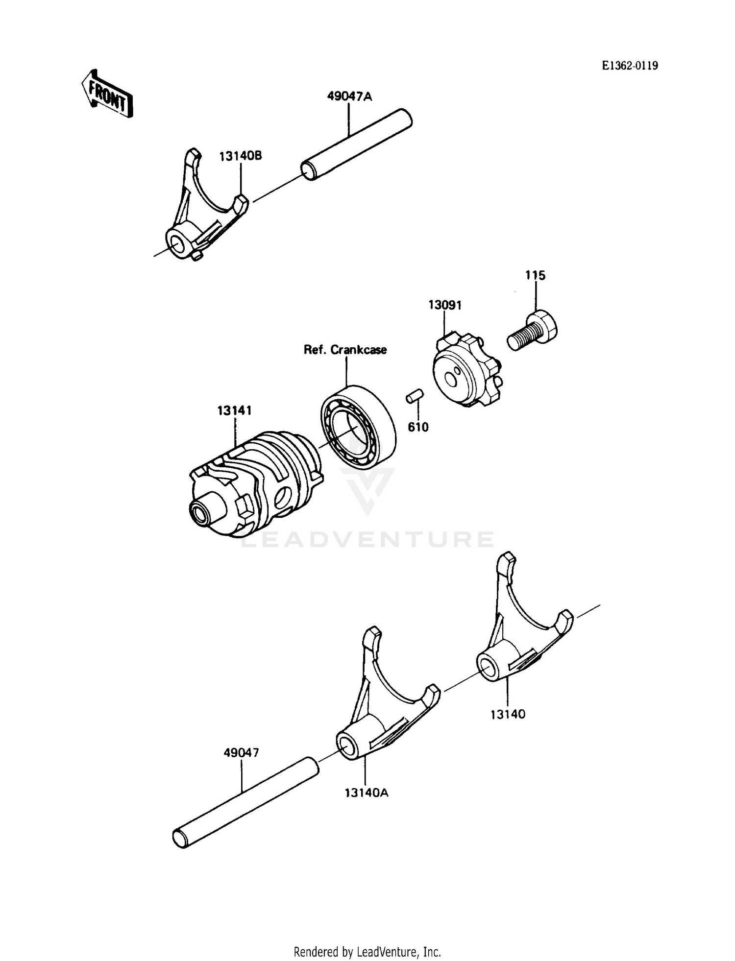 GEAR CHANGE DRUM/SHIFT FORK(S)