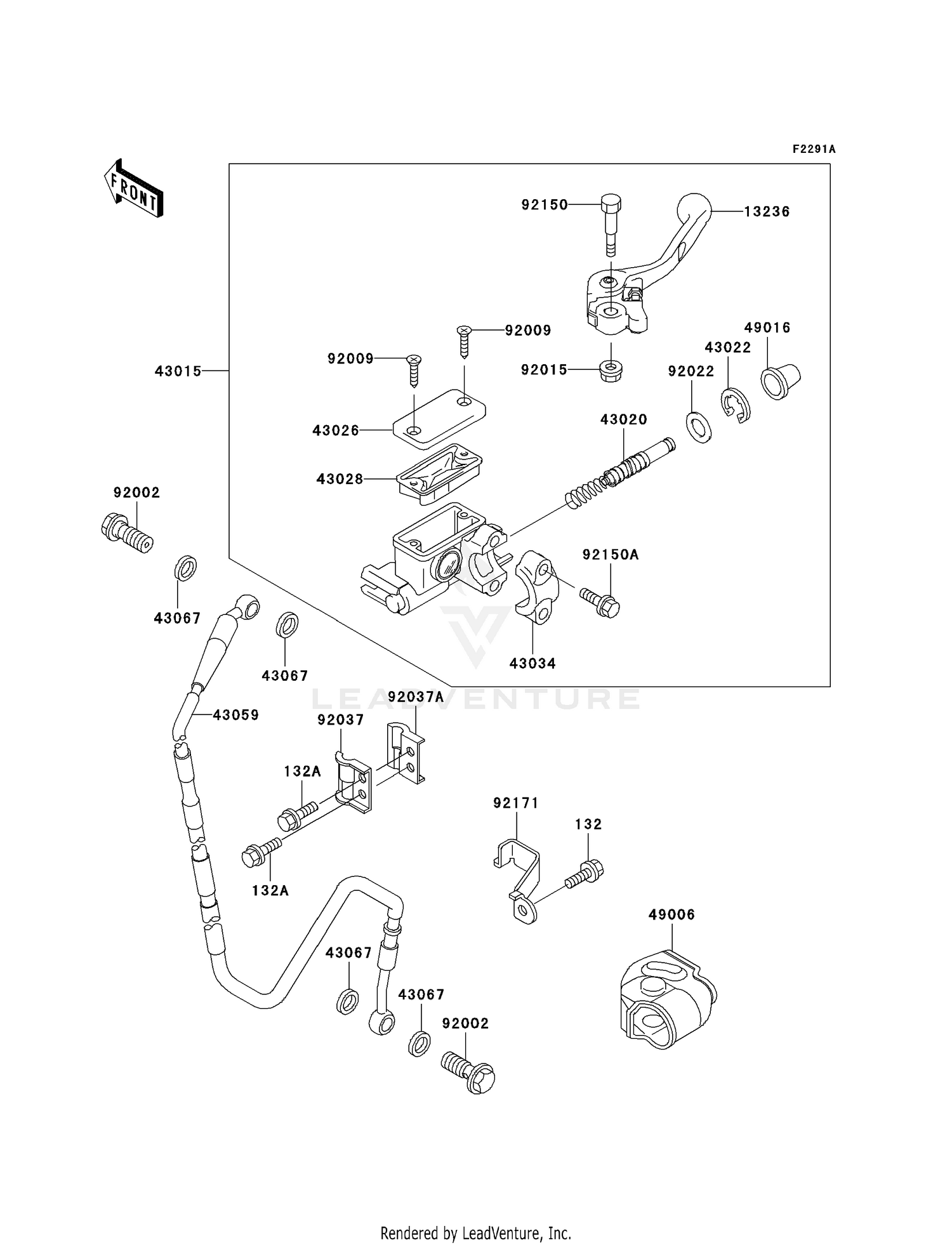 FRONT MASTER CYLINDER (KX500-E16)