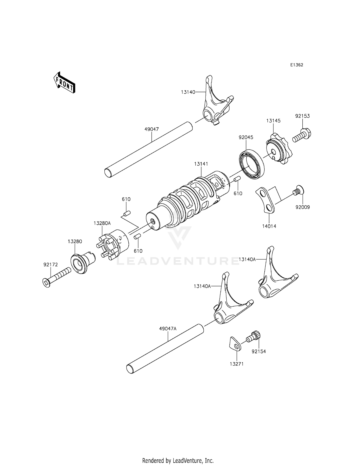 GEAR CHANGE DRUM/SHIFT FORK(S)