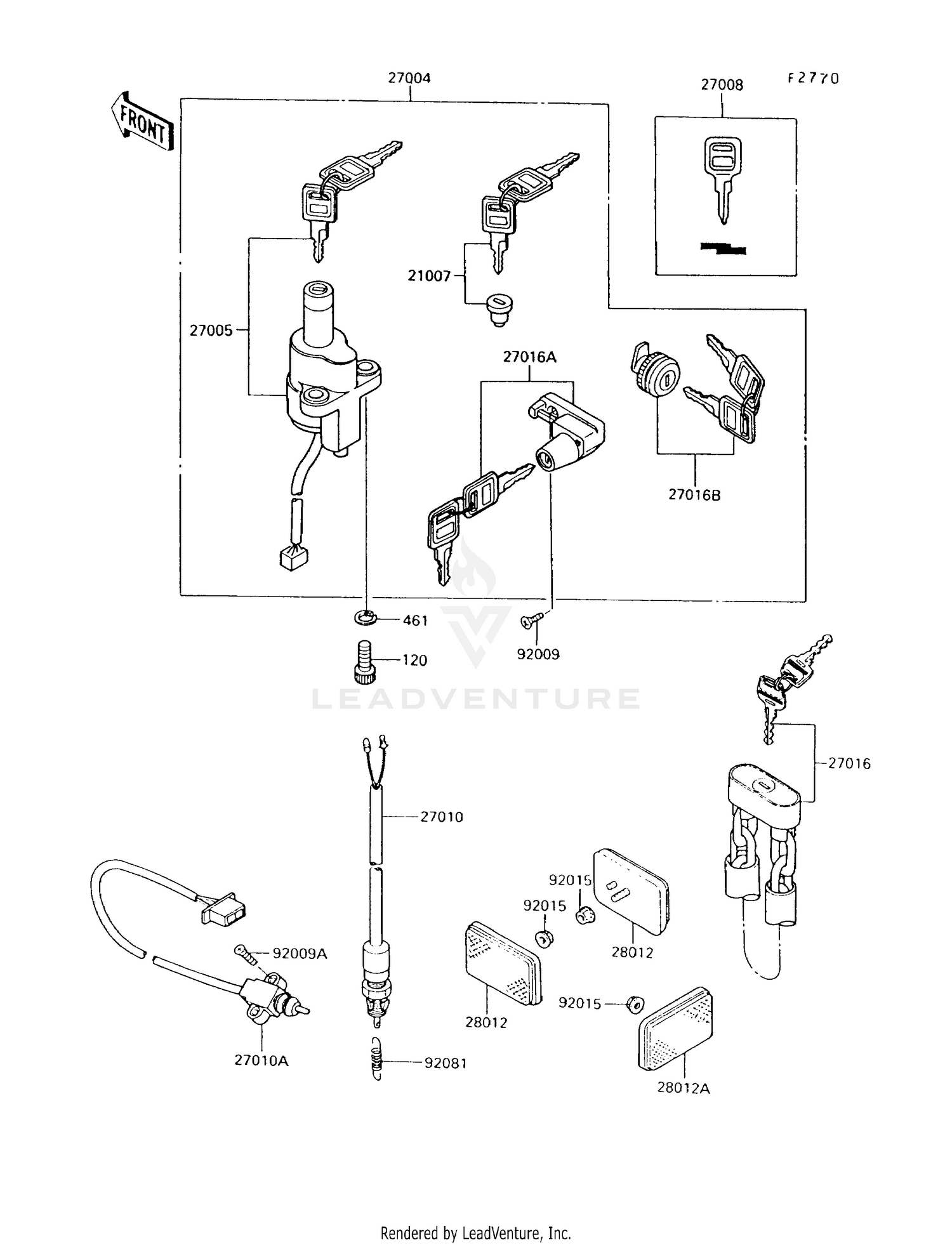 IGNITION SWITCH/LOCKS/REFLECTORS
