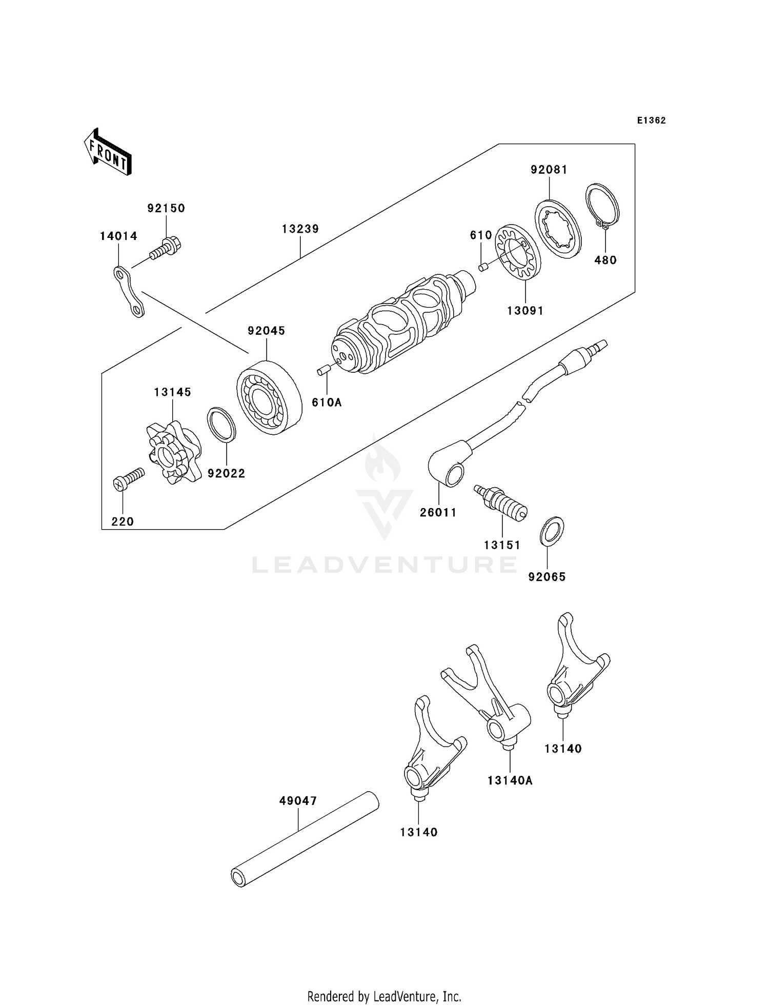GEAR CHANGE DRUM/SHIFT FORK(S)