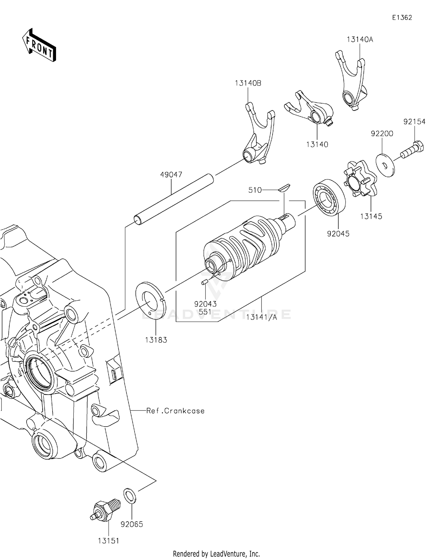 Gear Change Drum/Shift Fork(s)