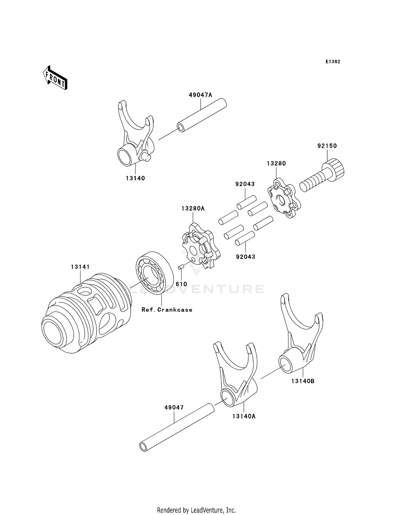 GEAR CHANGE DRUM/SHIFT FORK(S)