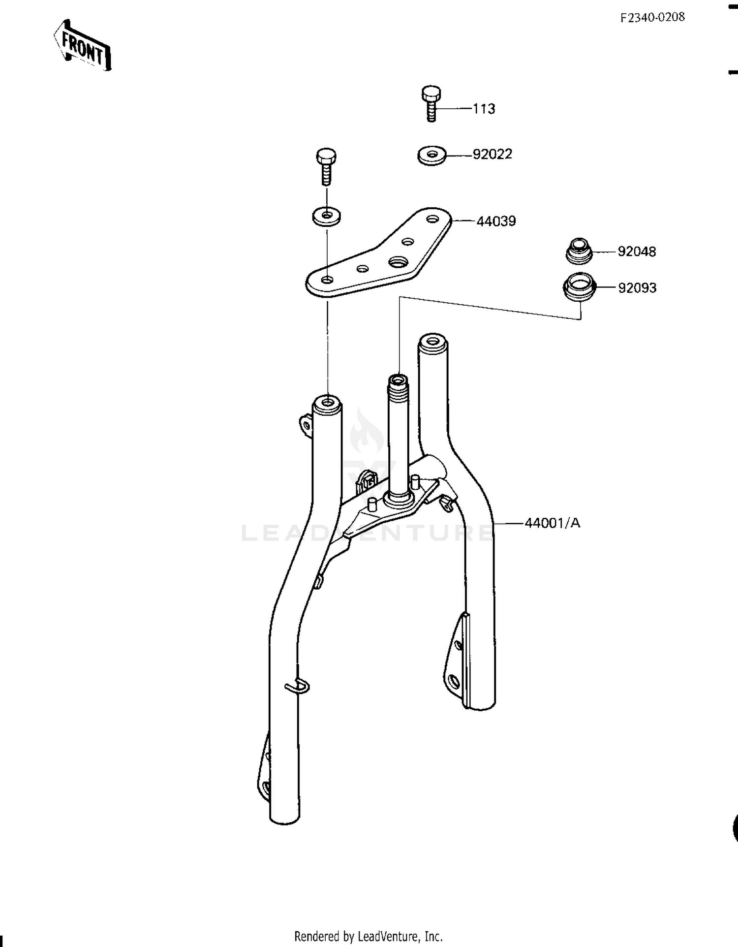 FRONT FORK (KLT110-A1)