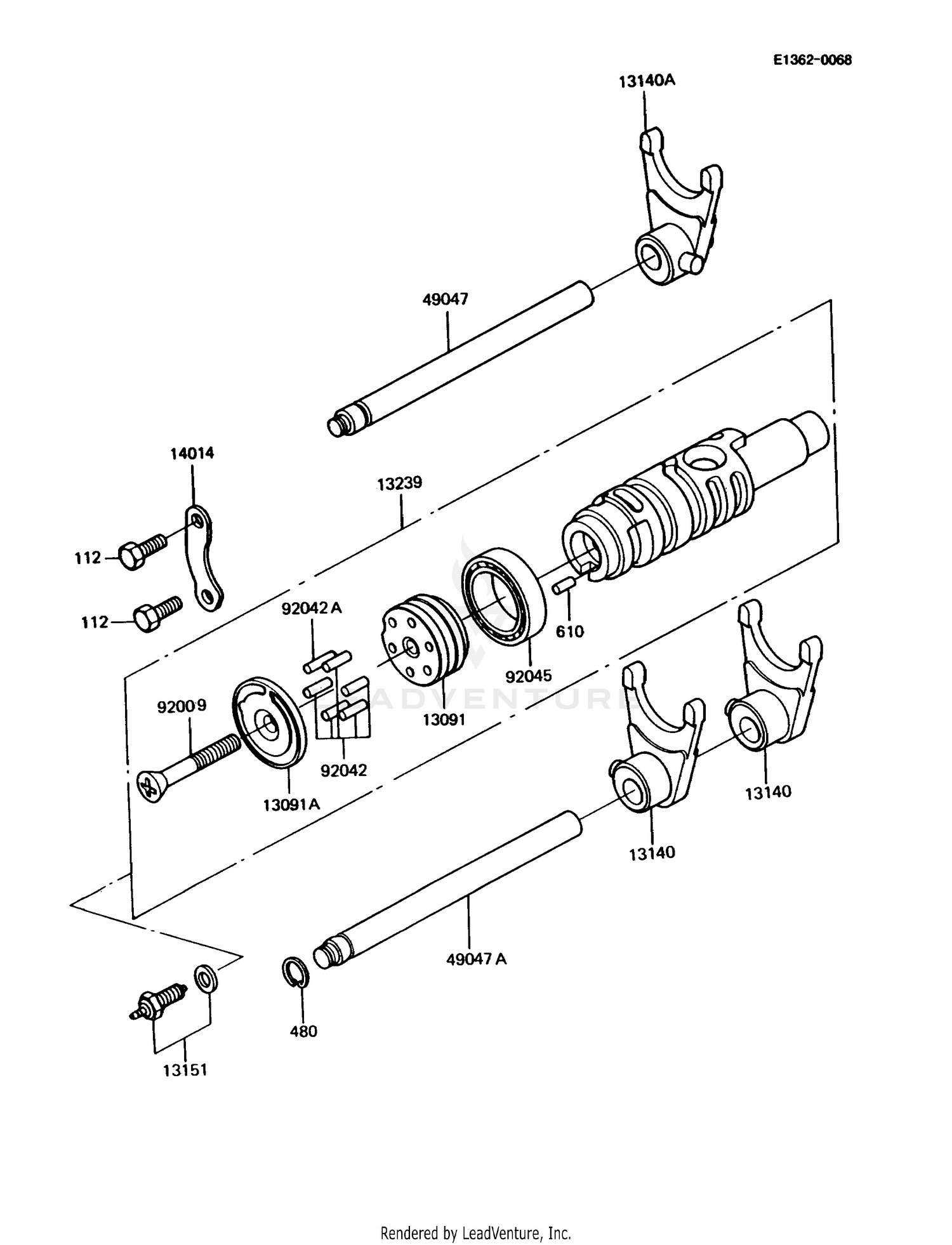 GEAR CHANGE DRUM/SHIFT FORK(S)