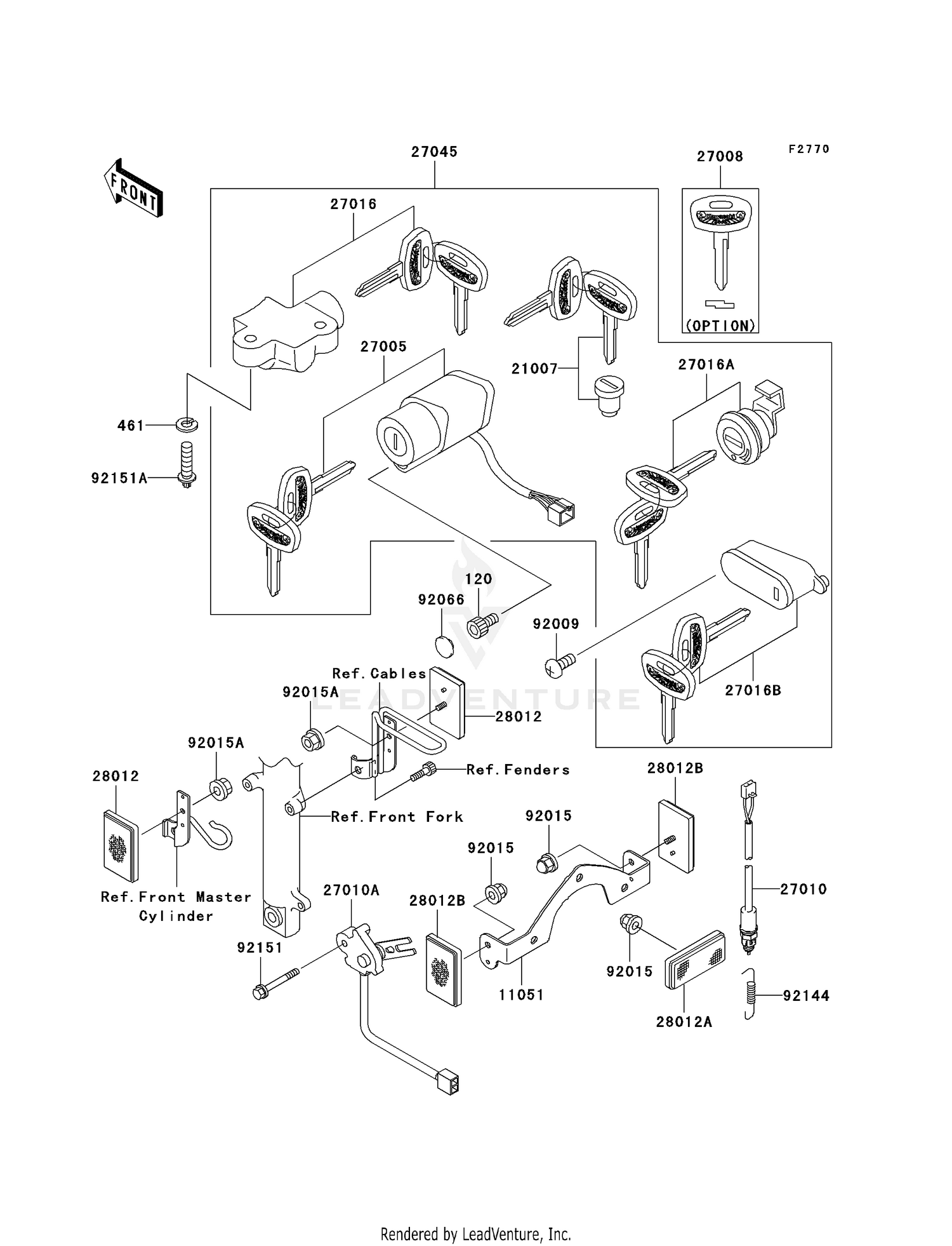 IGNITION SWITCH/LOCKS/REFLECTORS