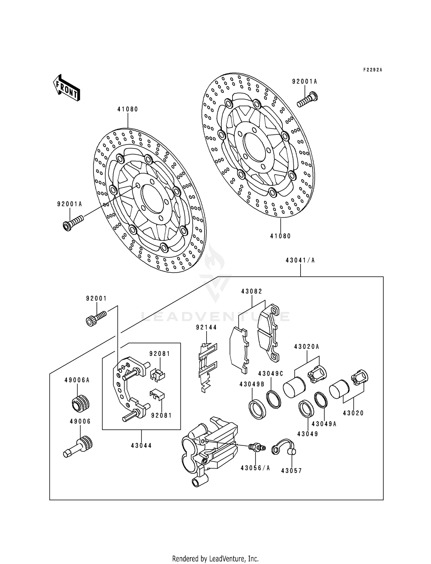 FRONT CALIPER (ZR550-B4)