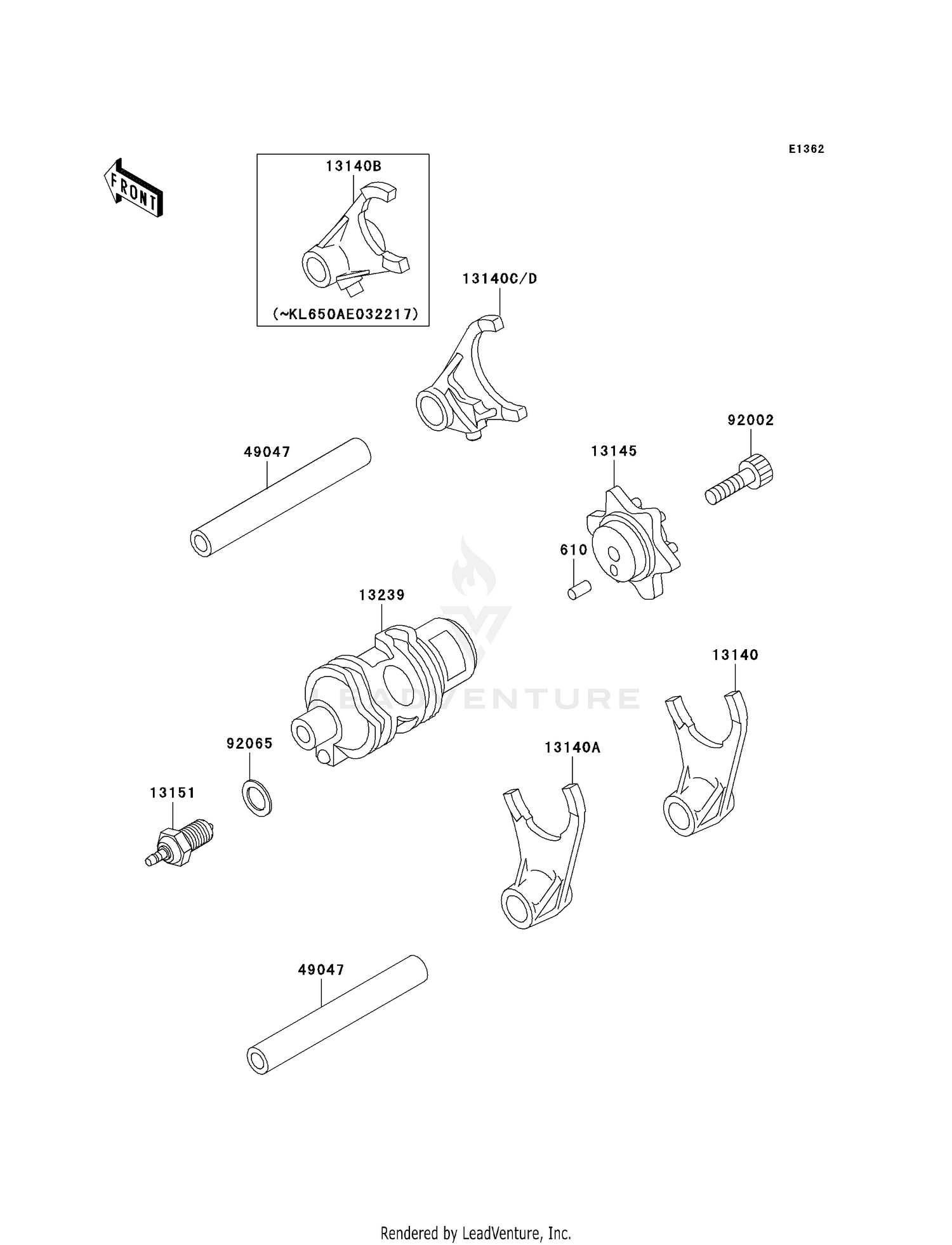GEAR CHANGE DRUM/SHIFT FORK(S)