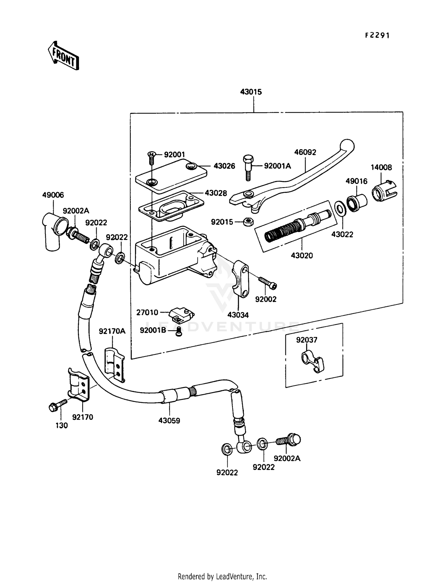FRONT MASTER CYLINDER (KL250-D7)