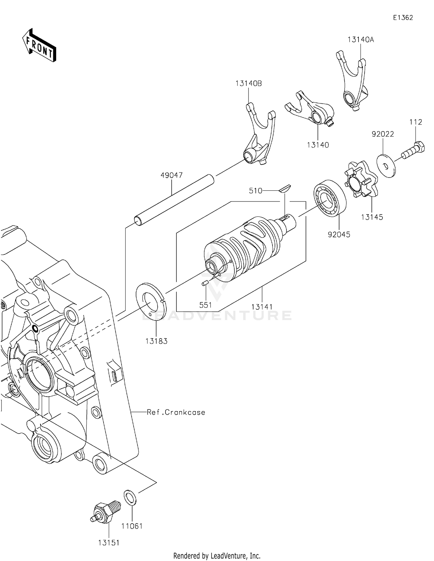 Gear Change Drum/Shift Fork(s)