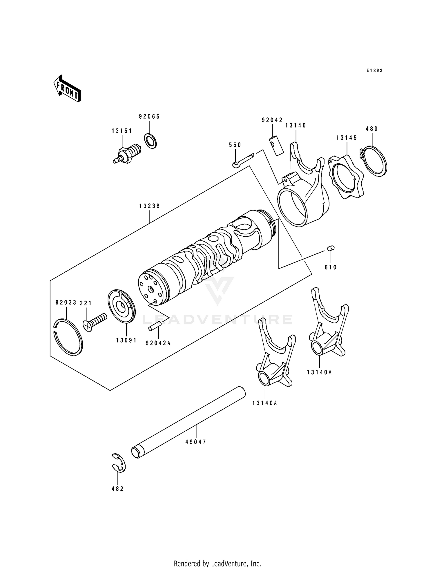 GEAR CHANGE DRUM/SHIFT FORK(S)