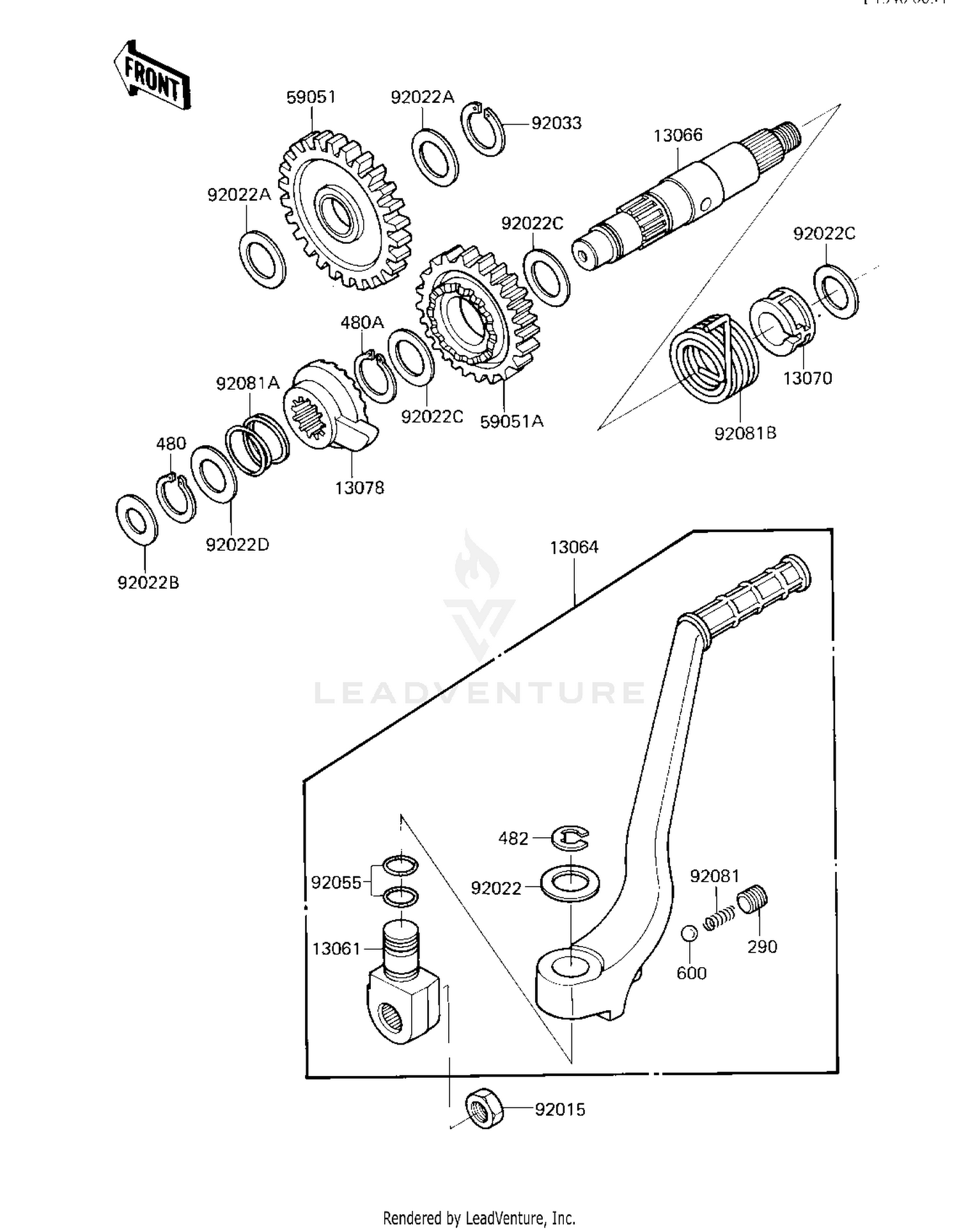 KICKSTARTER MECHANISM ('85 A2)