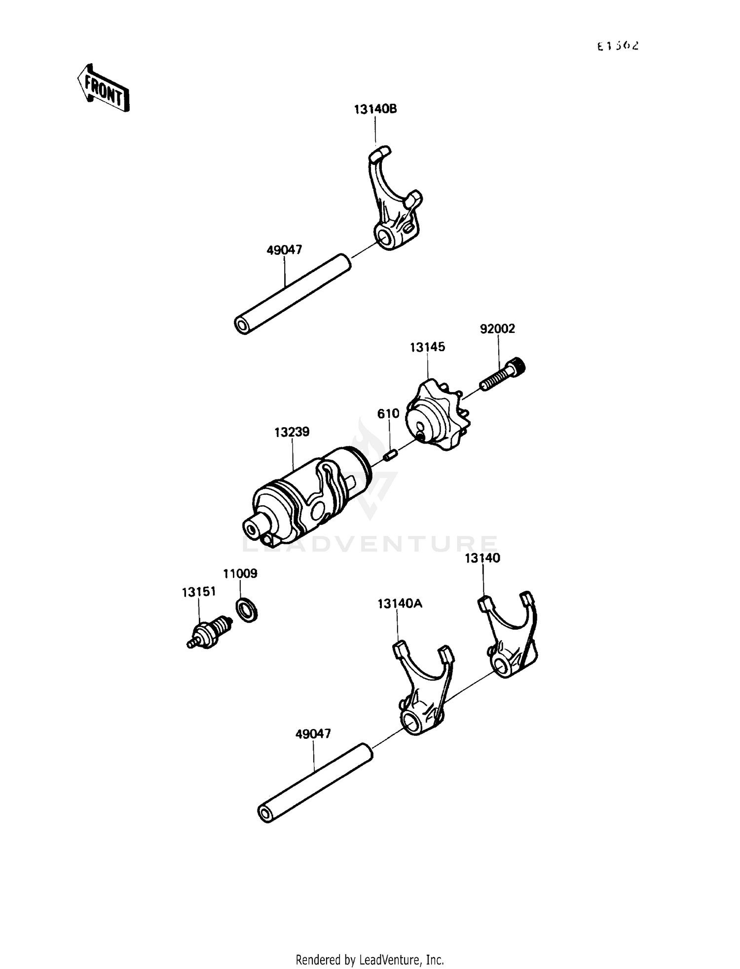 CHANGE DRUM/SHIFT FORK