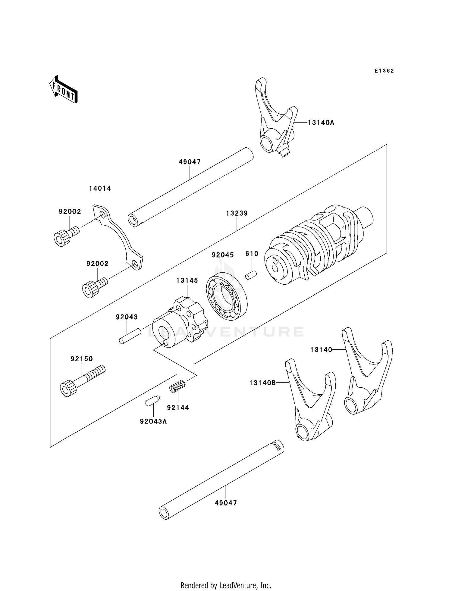 GEAR CHANGE DRUM/SHIFT FORK(S)