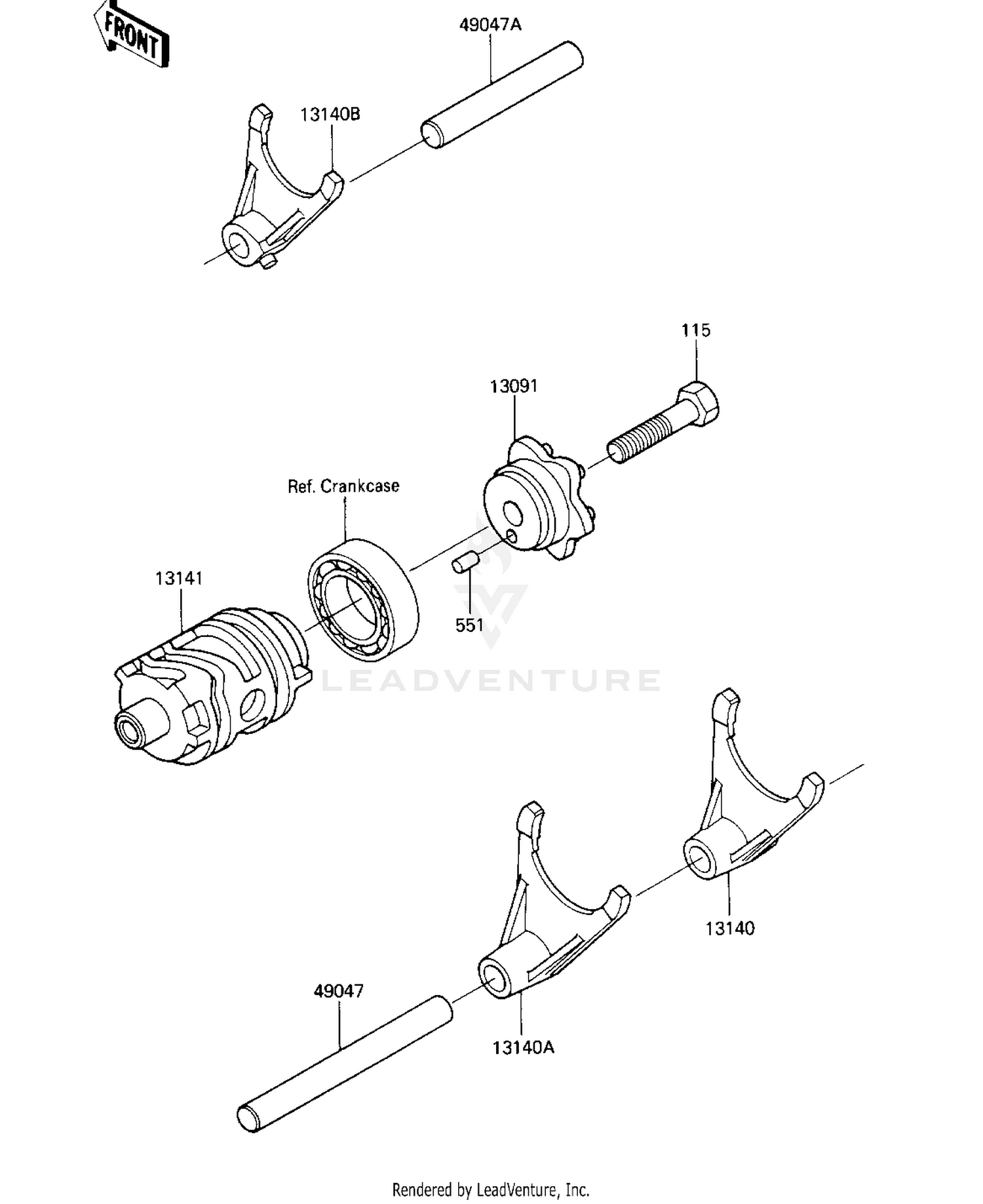 GEAR CHANGE DRUM & FORKS