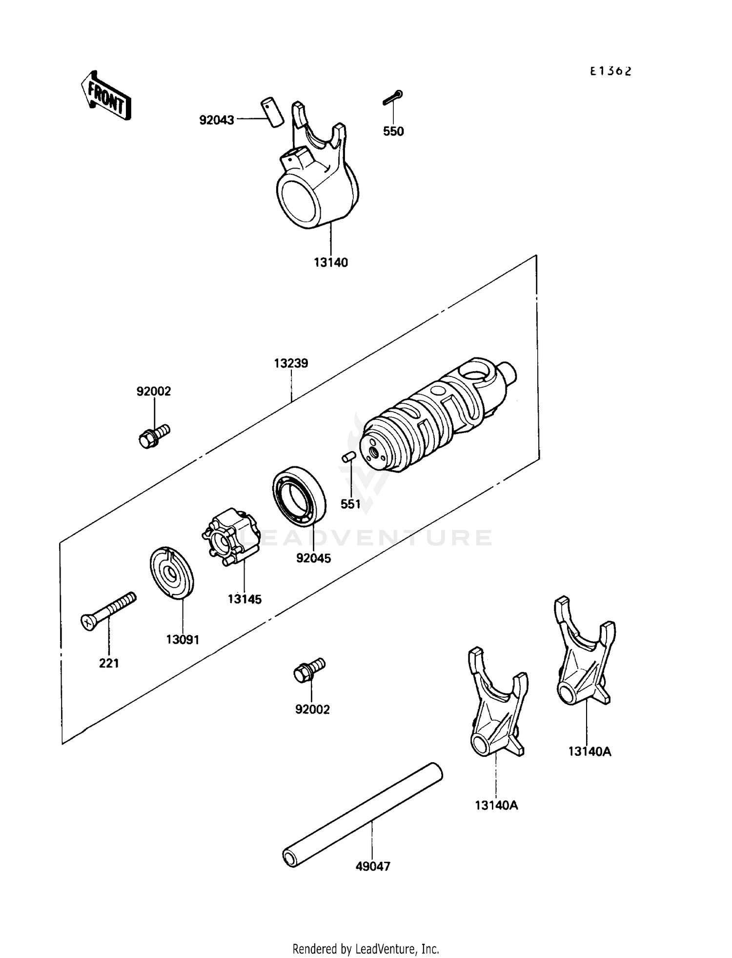 GEAR CHANGE DRUM/SHIFT FORK(S)