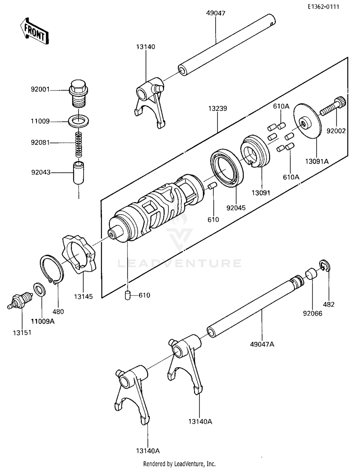 GEAR CHANGE DRUM & FORKS