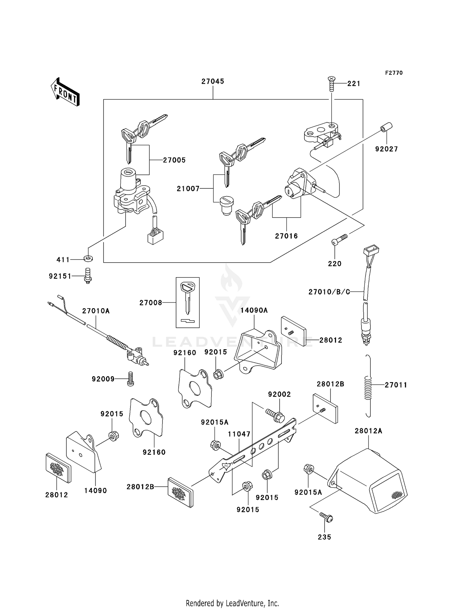 IGNITION SWITCH/LOCKS/REFLECTORS