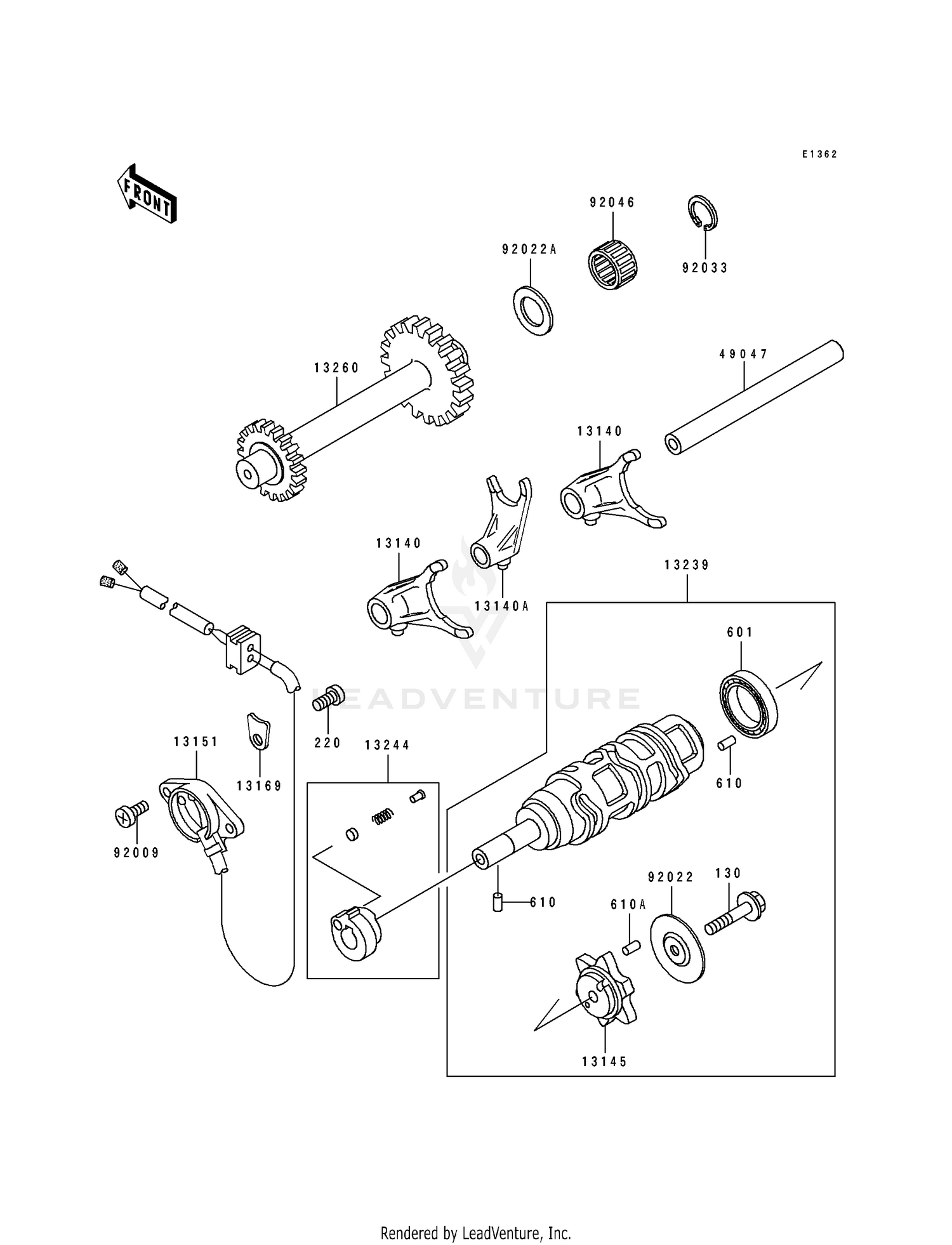 GEAR CHANGE DRUM/SHIFT FORK(S)